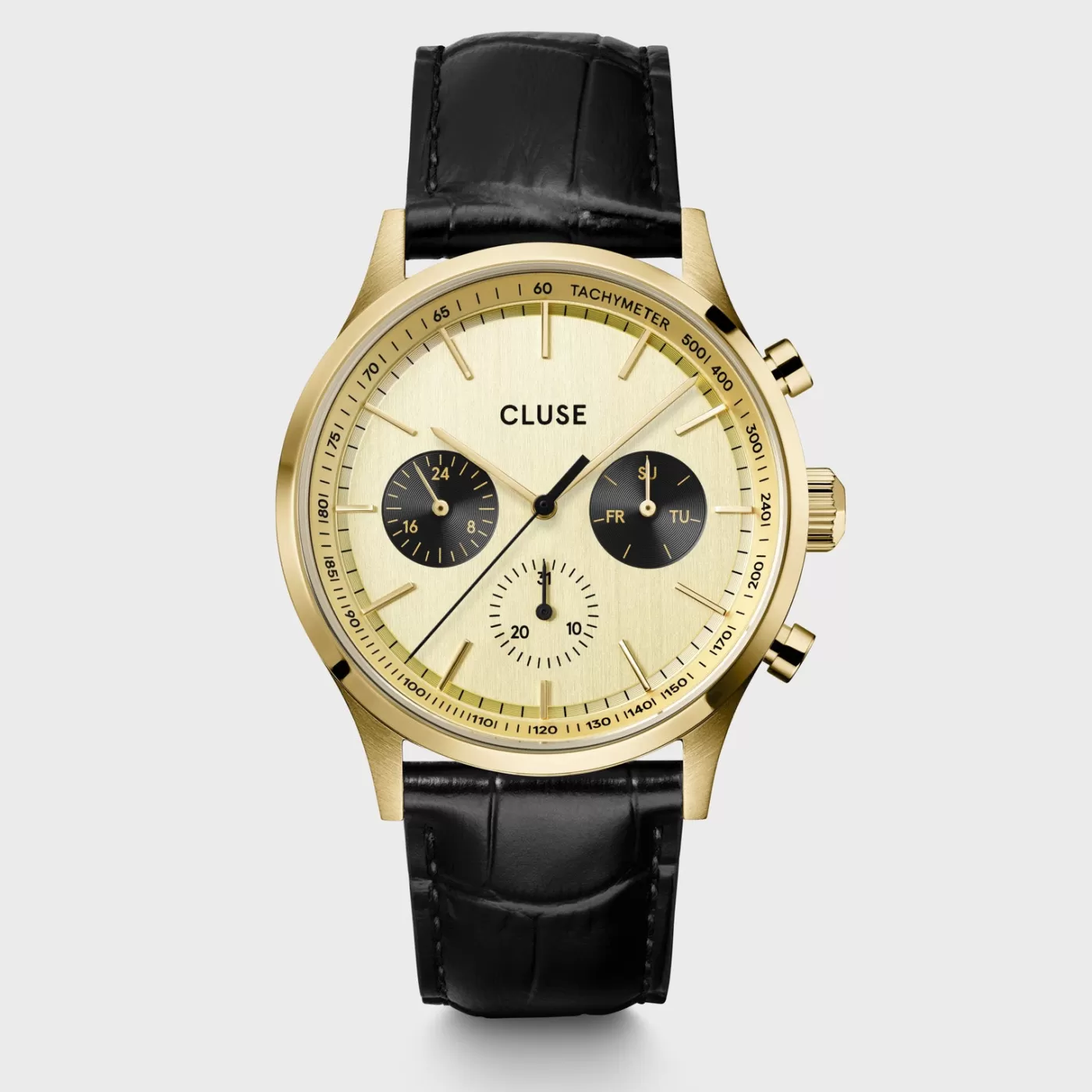 Anthéor Multifunction Watch Leather, Gold, Gold Colour>CLUSE Hot