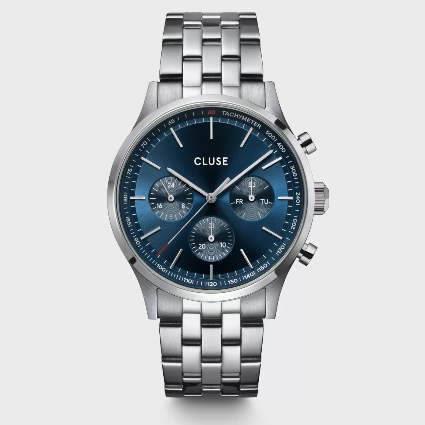 Anthéor Multifunction Watch Steel Blue, Silver Colour>CLUSE Shop