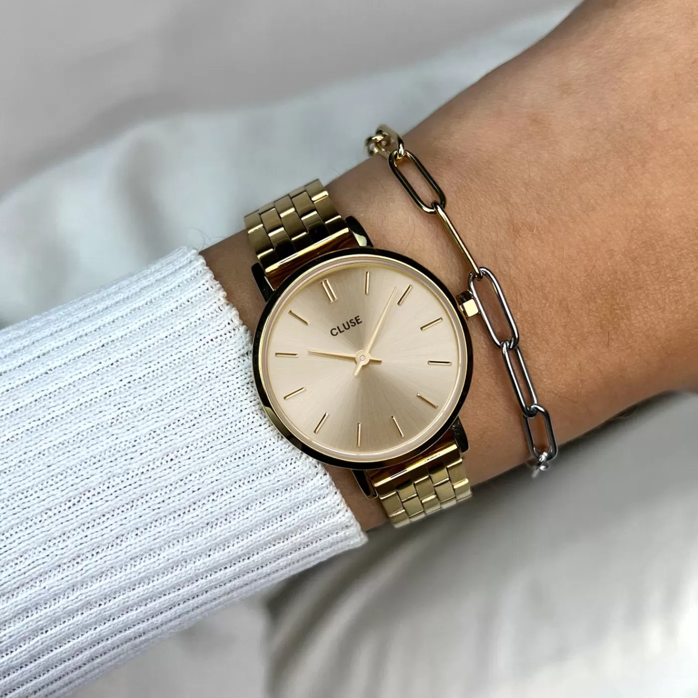 Boho Chic Petite Steel Watch, Gold, Gold Colour>CLUSE Shop