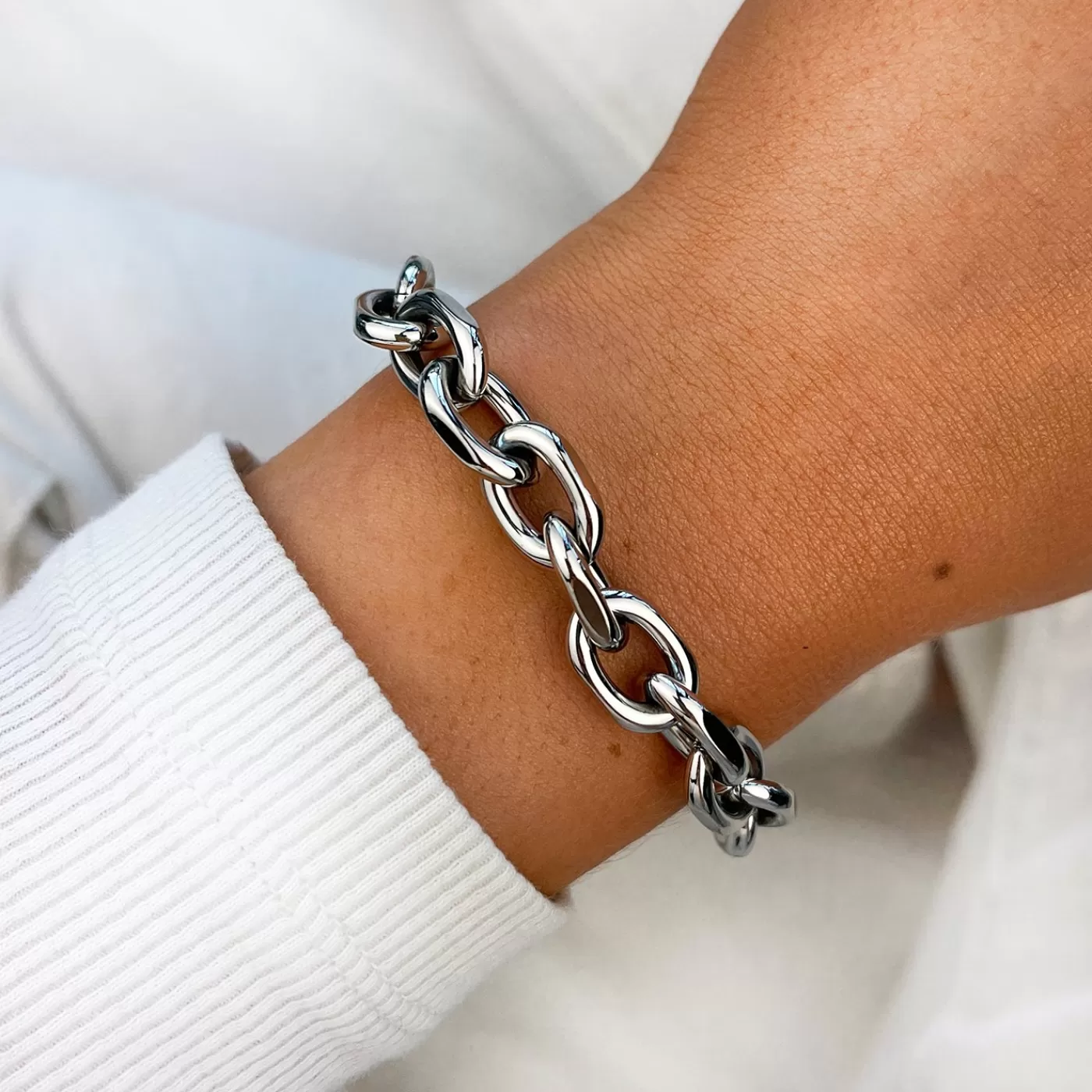 Essentielle Chunky Chain Bracelet Silver Colour>CLUSE Fashion