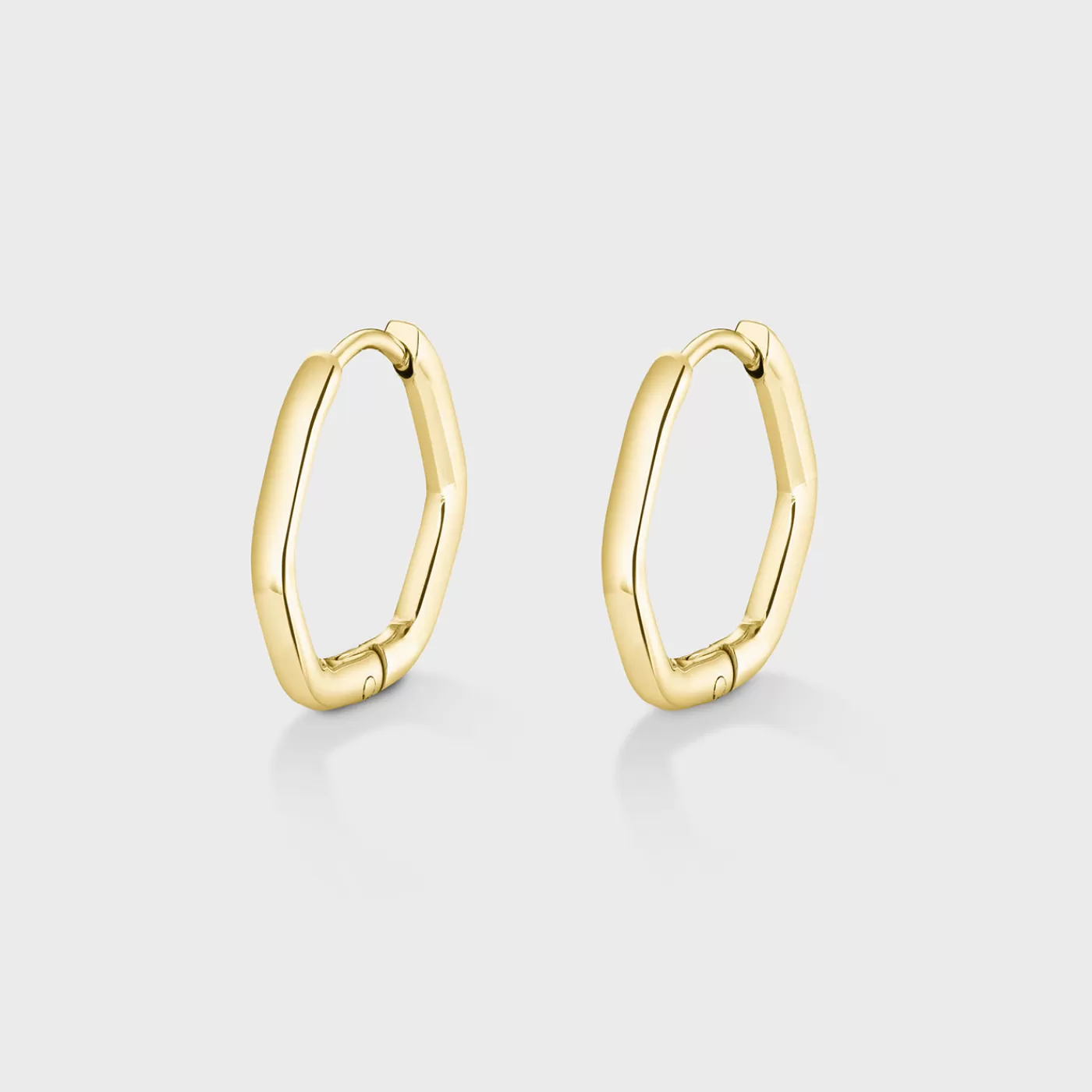 Essentielle Curved Hexagon Hoop Earrings, Gold Colour>CLUSE Clearance