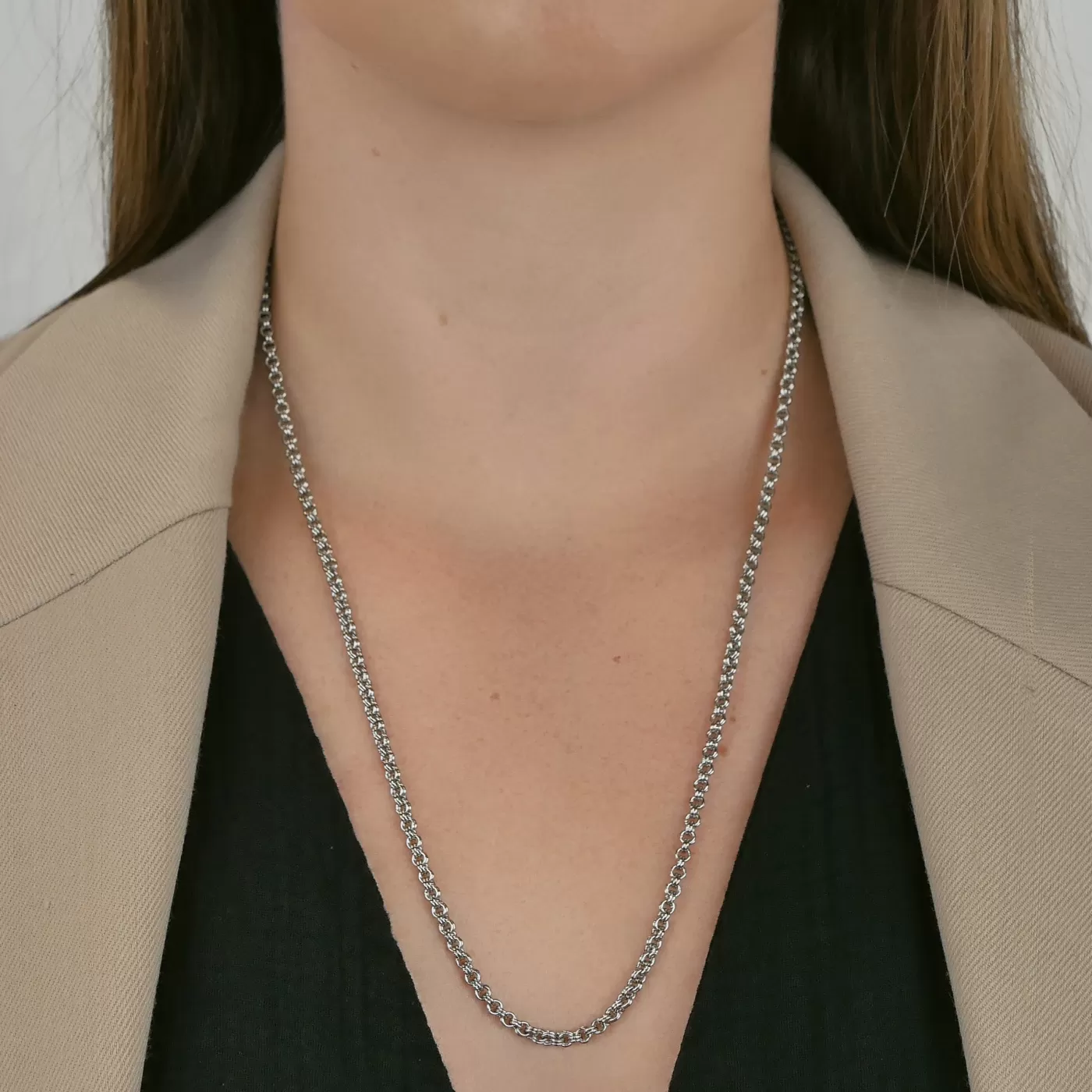 Essentielle Double Link Chain Necklace, Silver Colour>CLUSE Best