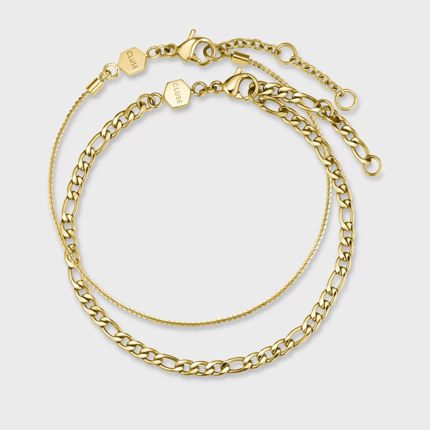 Essentielle Figaro Chain Bracelet Set, Gold Colour>CLUSE Online