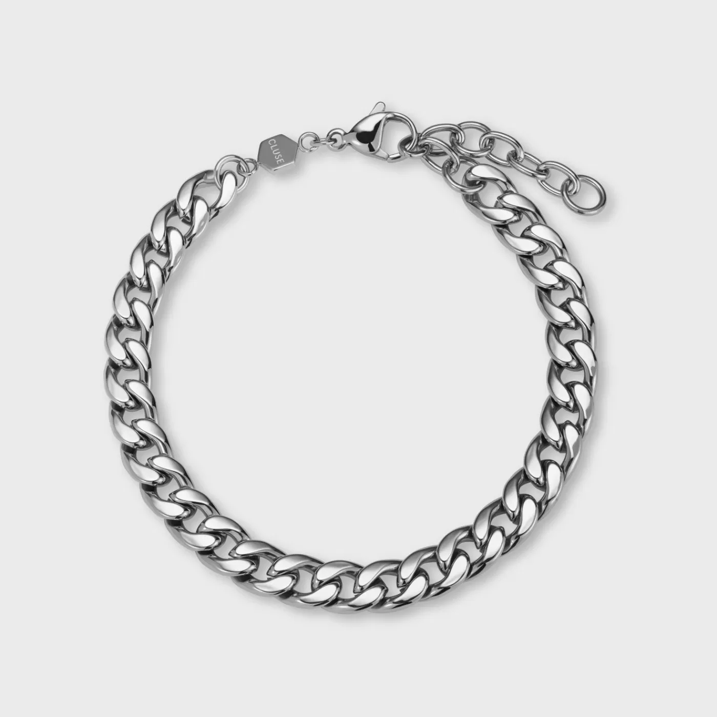 Essentielle Flat Curb Chain Bracelet Silver Colour>CLUSE Online