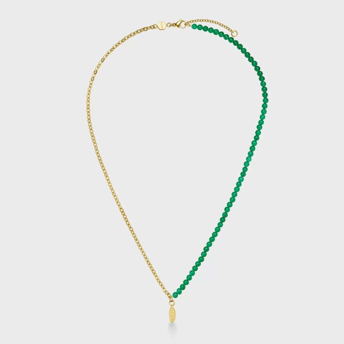 Essentielle Green Beads Watermelon Charm Necklace, Gold Colour>CLUSE New