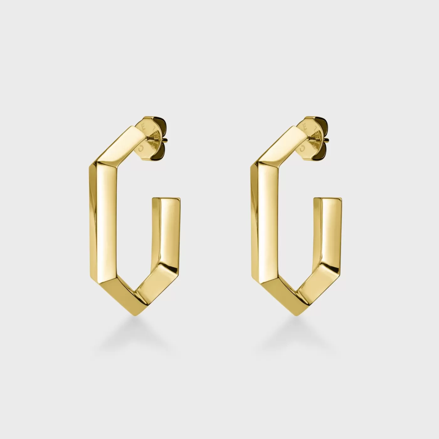 Essentielle Hexagon Earrings Gold Colour>CLUSE New