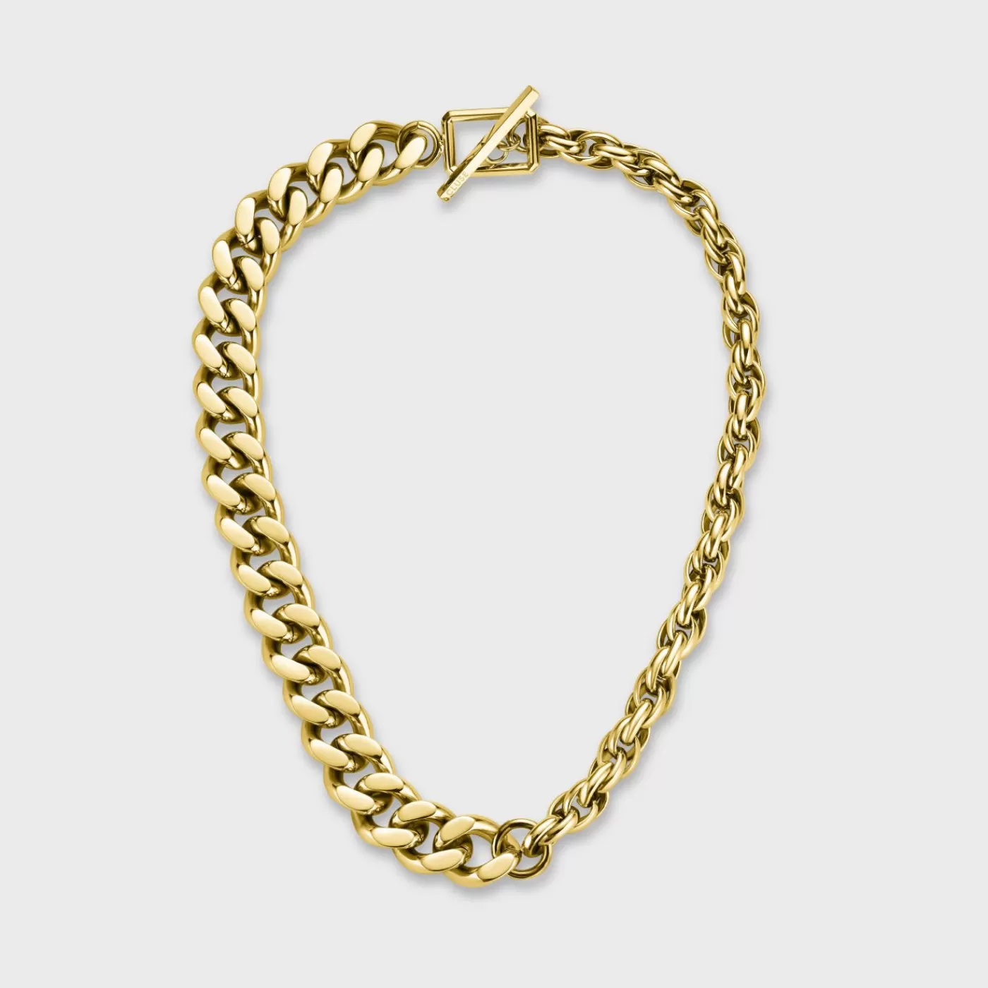 Essentielle Mixed Chain T-Bar Necklace, Gold Colour>CLUSE Online