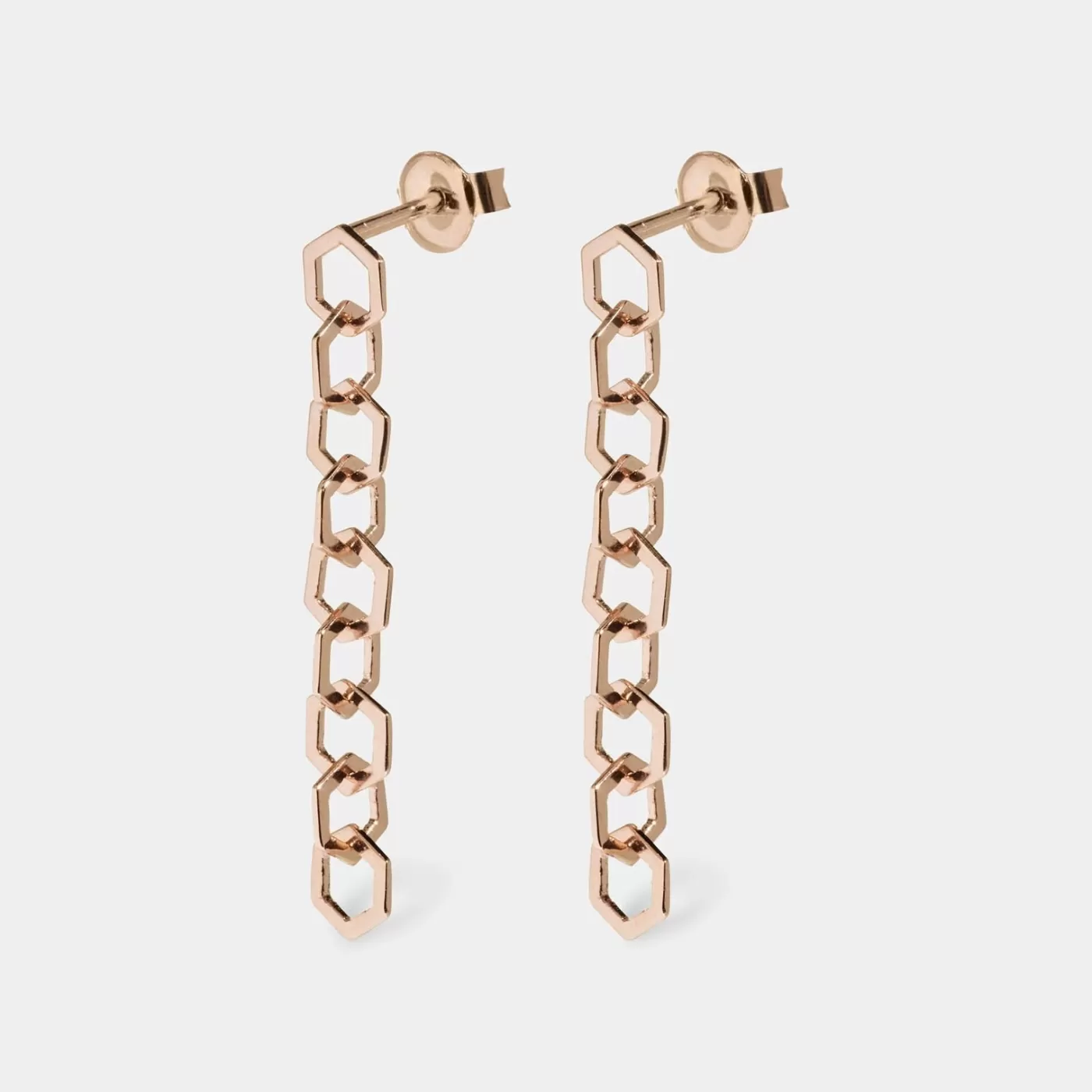 Essentielle Stud Earrings Open Hexagons Rose Gold Colour>CLUSE Online