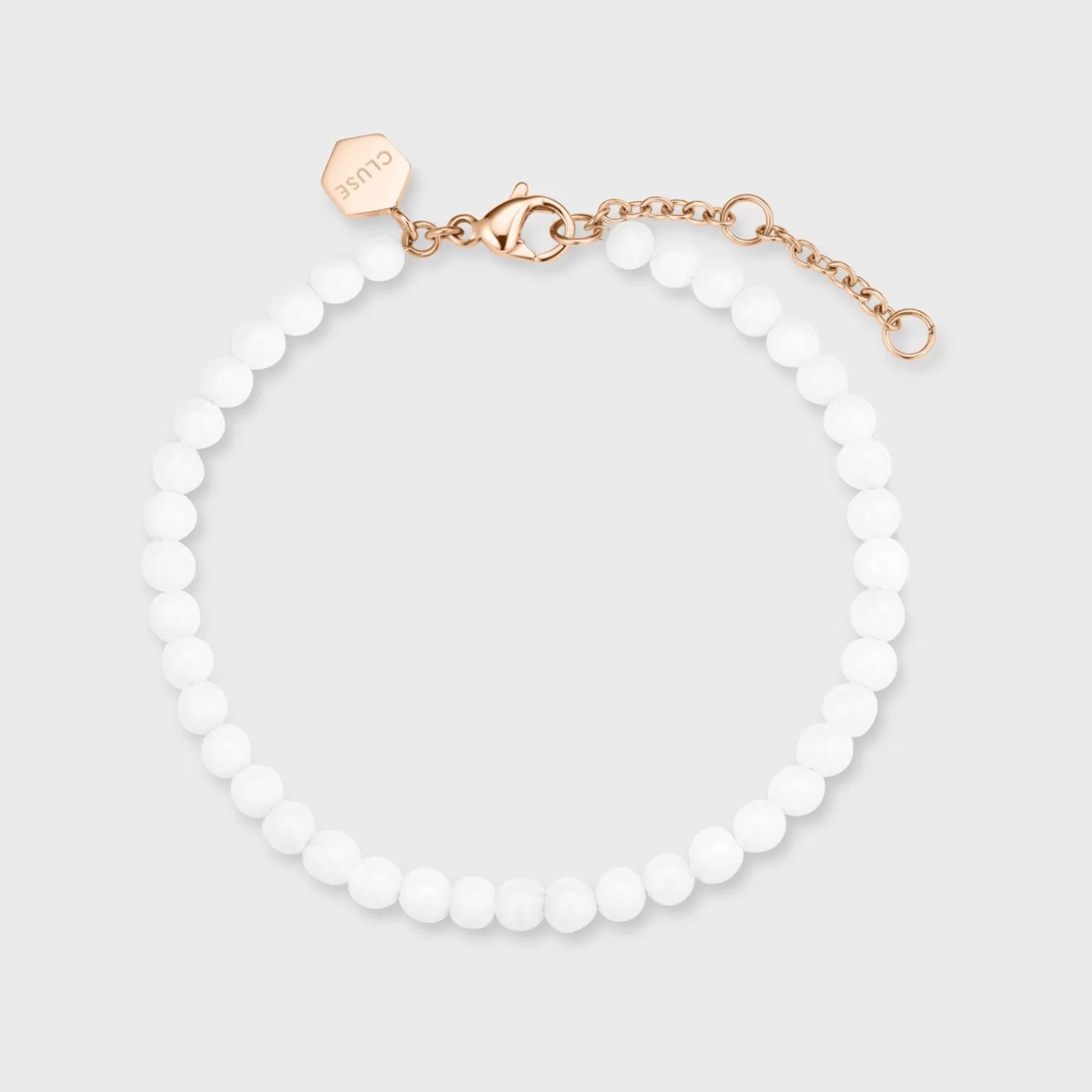 Essentielle White Beads Bracelet, Rose Gold Colour>CLUSE Clearance