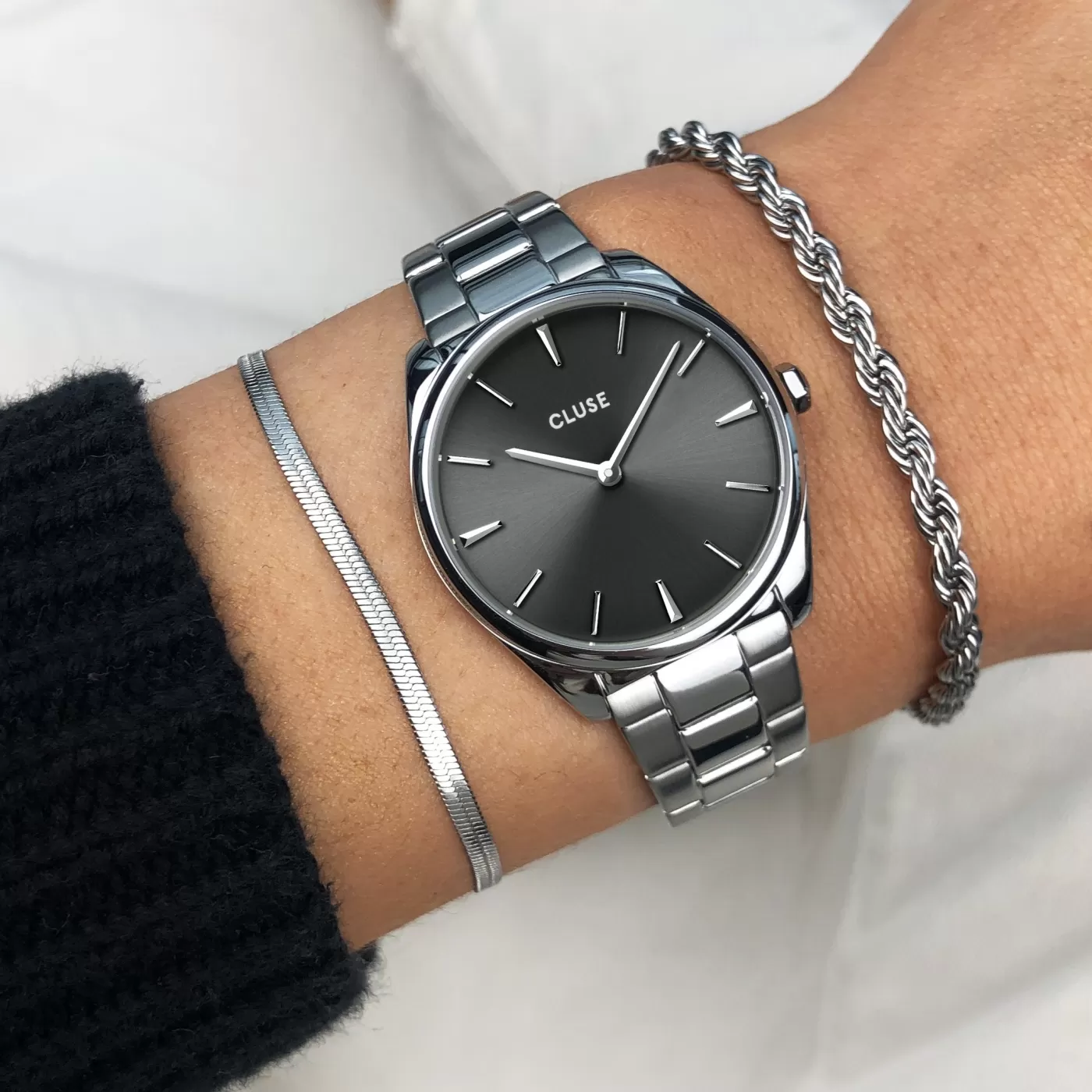 Féroce Petite Steel Dark Grey, Silver Colour>CLUSE Store