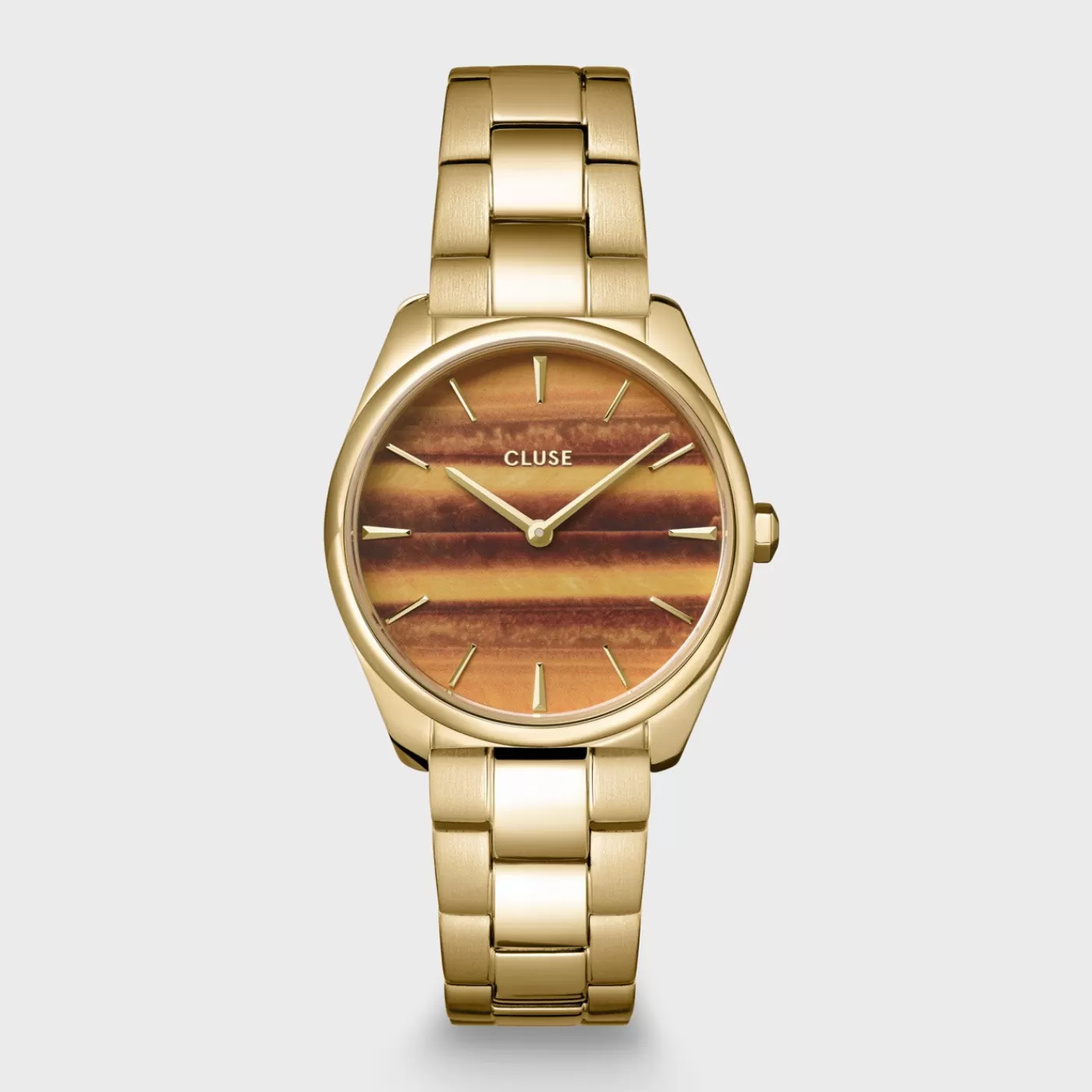 Féroce Petite Watch Steel Tiger's Eye, Gold Colour>CLUSE Clearance