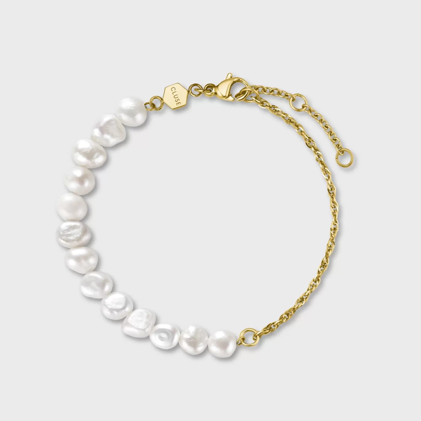 Gift Box Boho Chic Watch Mesh Bicolour and Mixed Chain Pearl Bracelet Gold Colour>CLUSE Hot