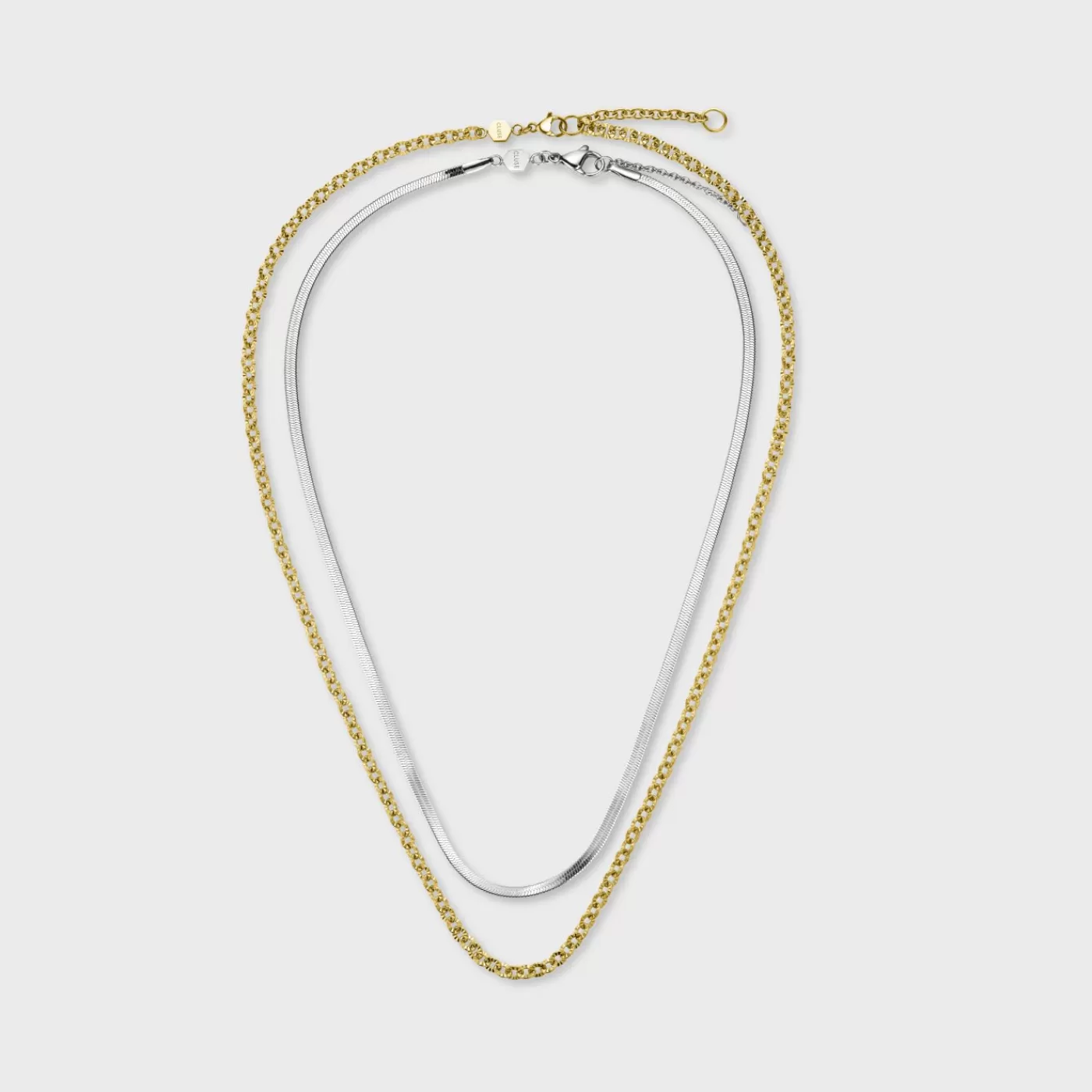 Gift Box Essentielle Shiny and Snake Necklaces, Silver and Gold Colour>CLUSE Store