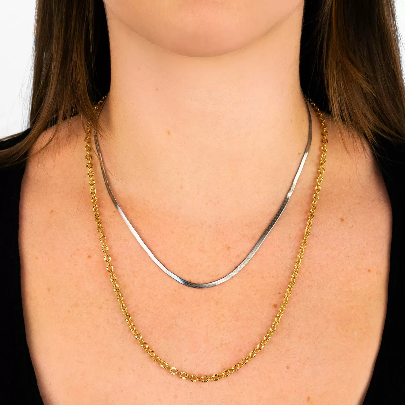 Gift Box Essentielle Shiny and Snake Necklaces, Silver and Gold Colour>CLUSE Store