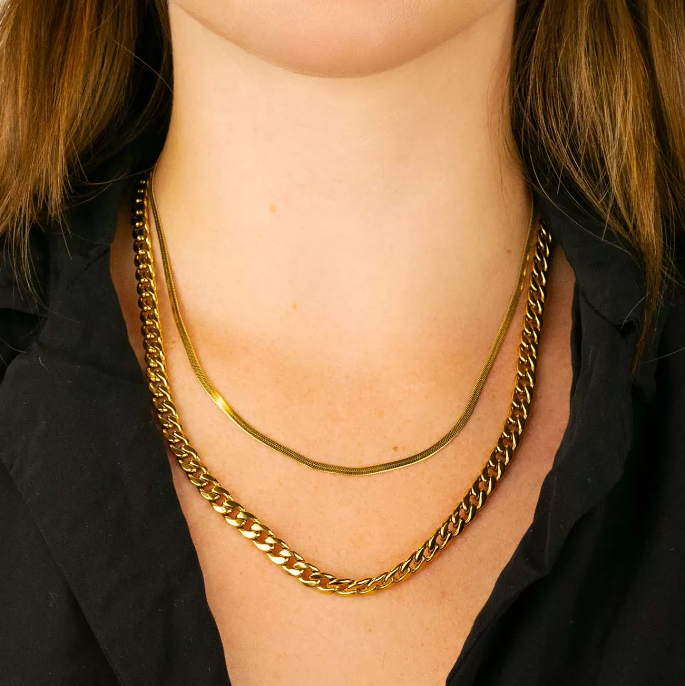 Gift Box Essentielle Snake and Flat Curb Necklaces, Gold Colour>CLUSE Hot