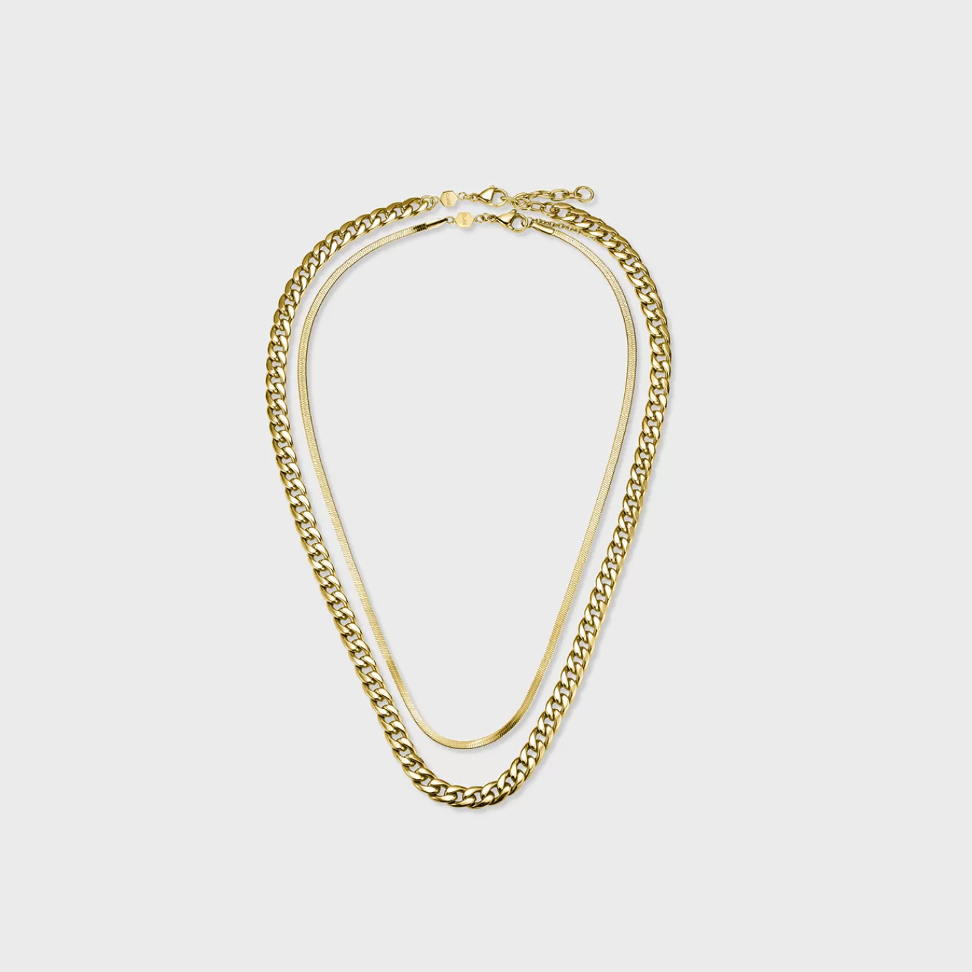 Gift Box Essentielle Snake and Flat Curb Necklaces, Gold Colour>CLUSE Hot