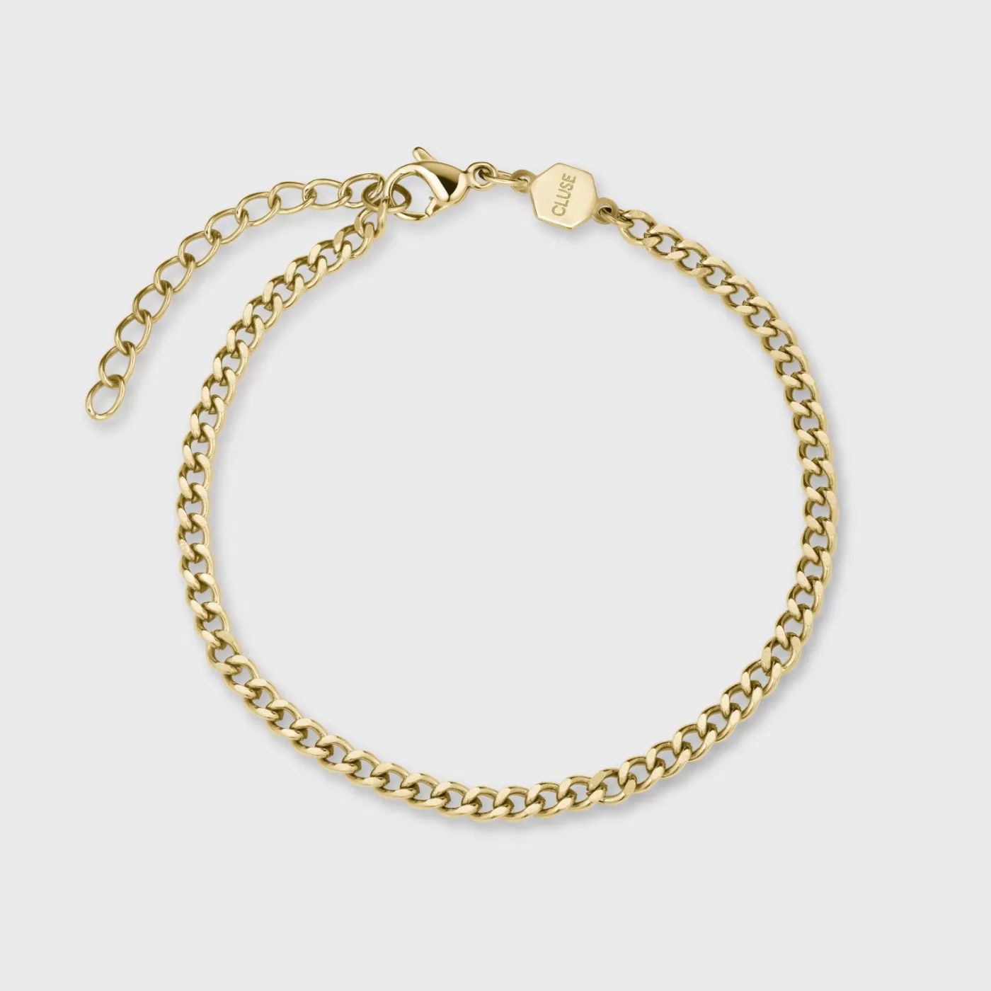 Gift Box Fluette Steel Green Watch and Round Chain Bracelet, Gold Colour>CLUSE Fashion