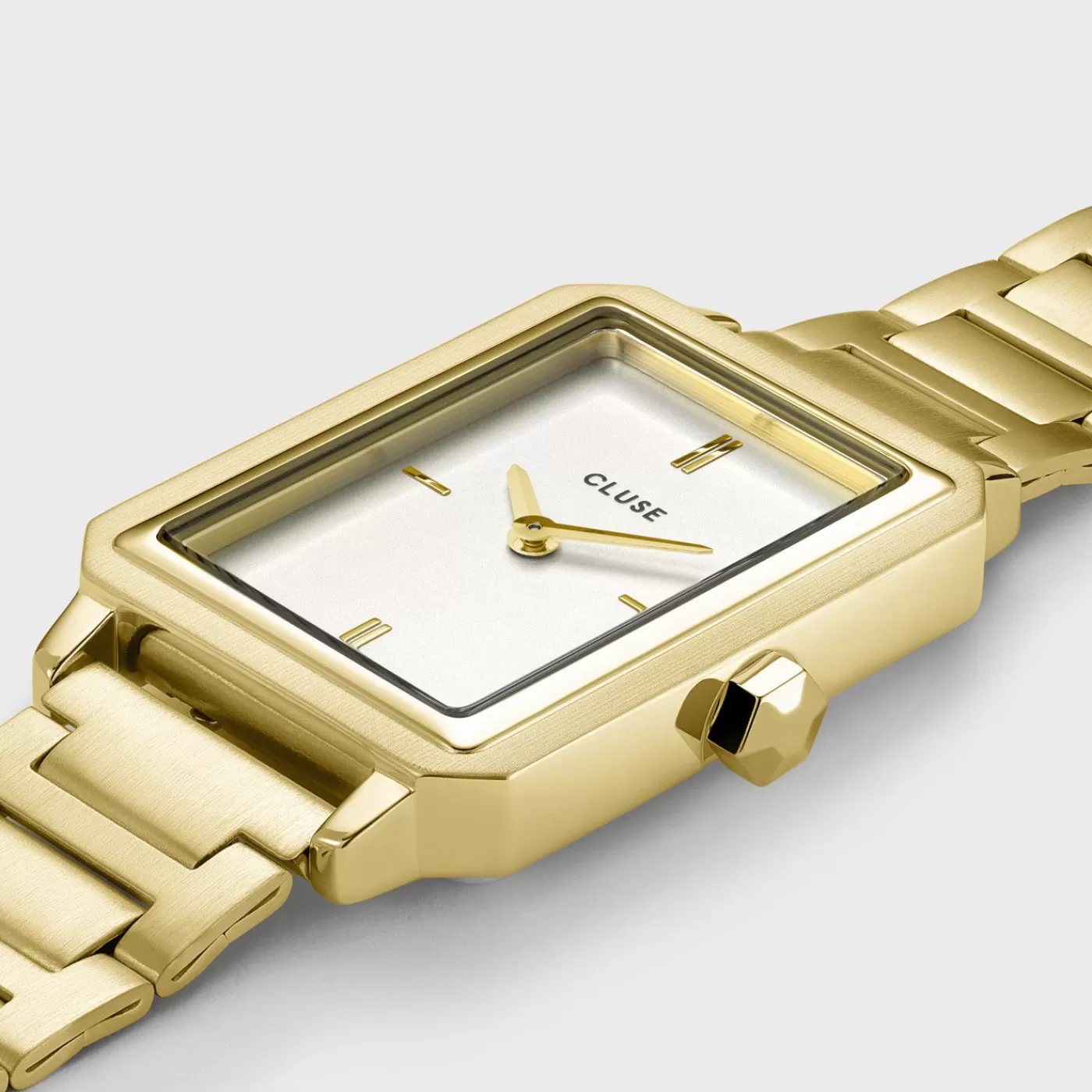 Gift Box Fluette Steel Watch and Black Leather Lizard Strap, Gold Colour>CLUSE Cheap