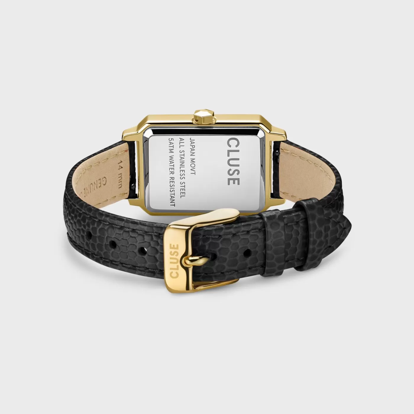 Gift Box Fluette Steel Watch and Black Leather Lizard Strap, Gold Colour>CLUSE Cheap