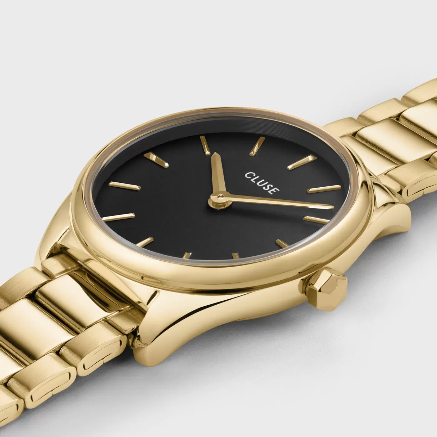 Gift Box Féroce Mini Watch Black & Chain Bracelet, Gold Colour>CLUSE Sale