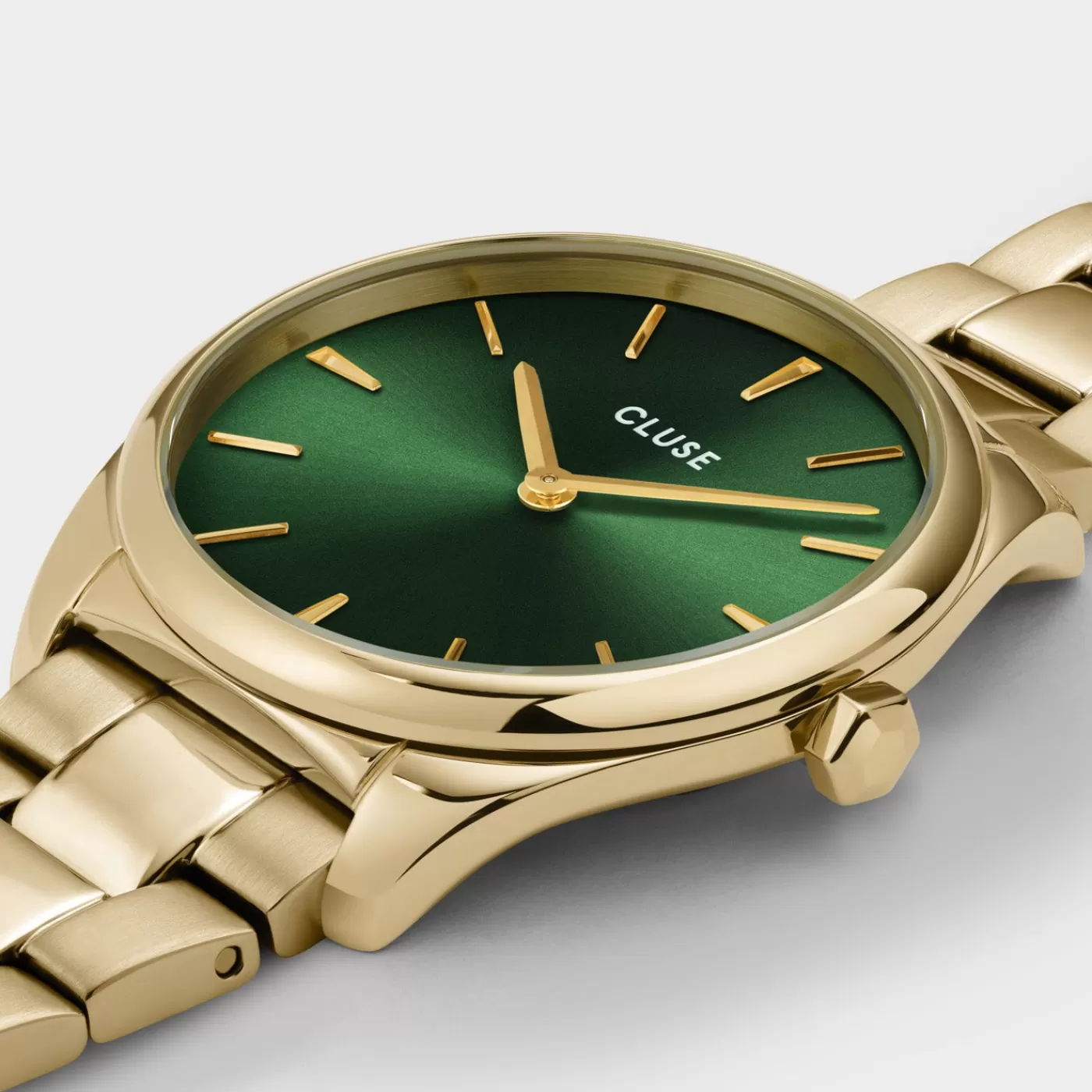 Gift Box Féroce Petite Steel Watch and Double Chain Bracelet, Gold Colour>CLUSE Online