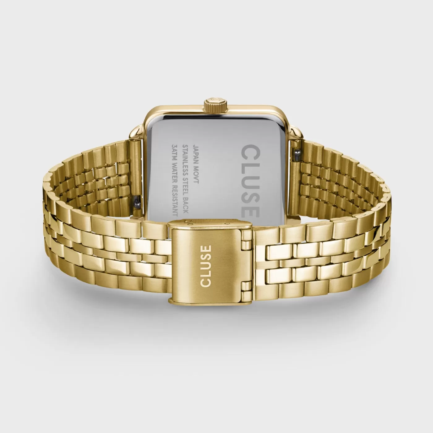 Gift Box La Tétragone Full Gold Steel Watch & Curb Chain Bracelet, Gold Colour>CLUSE Store