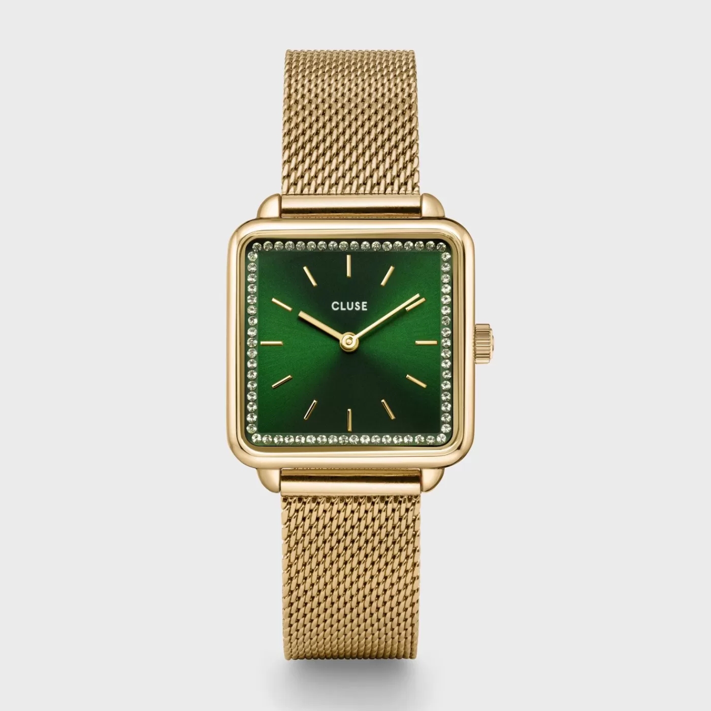 Gift Box La Tétragone Mesh and Malachite Bracelet Gold Colour>CLUSE Cheap