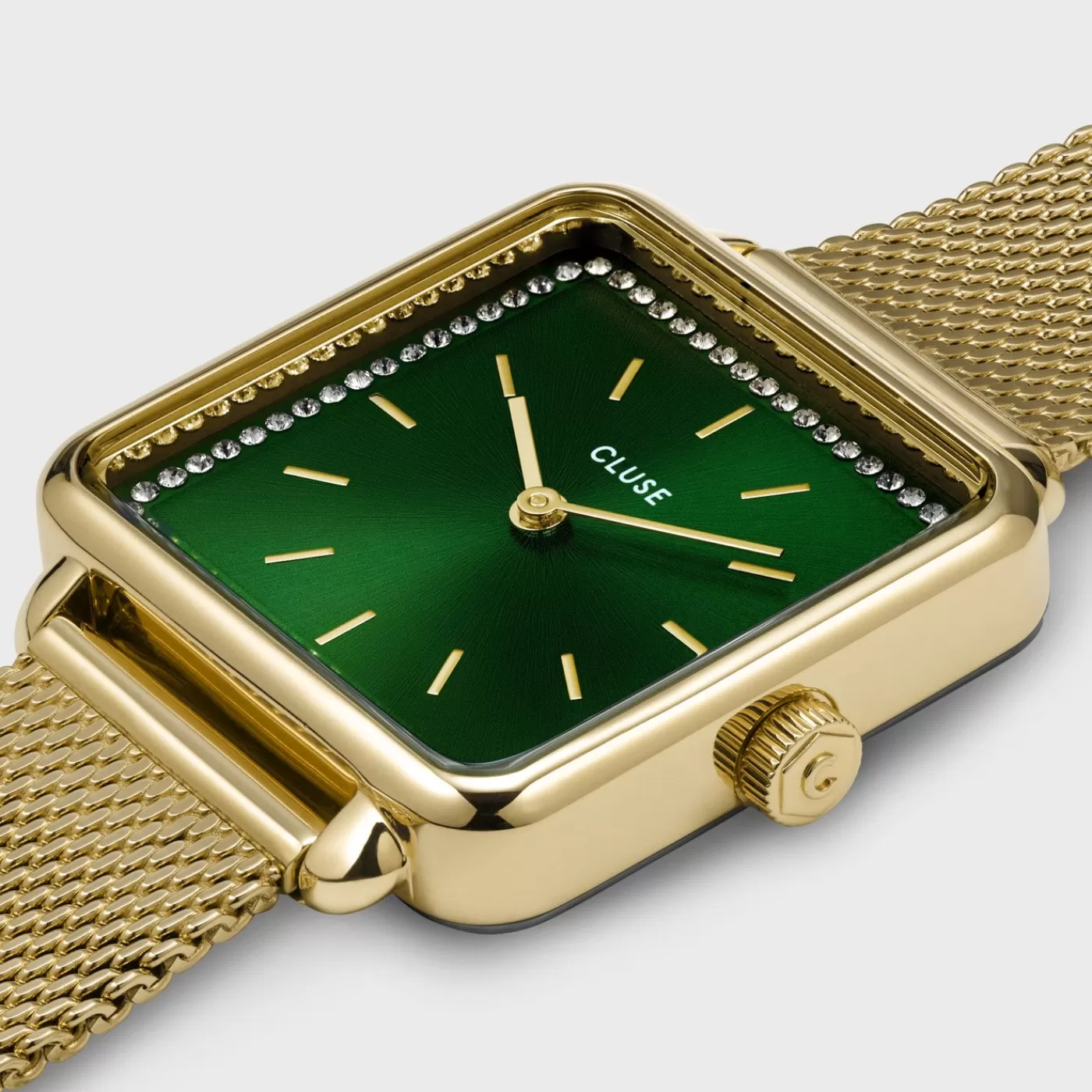Gift Box La Tétragone Mesh and Malachite Bracelet Gold Colour>CLUSE Cheap