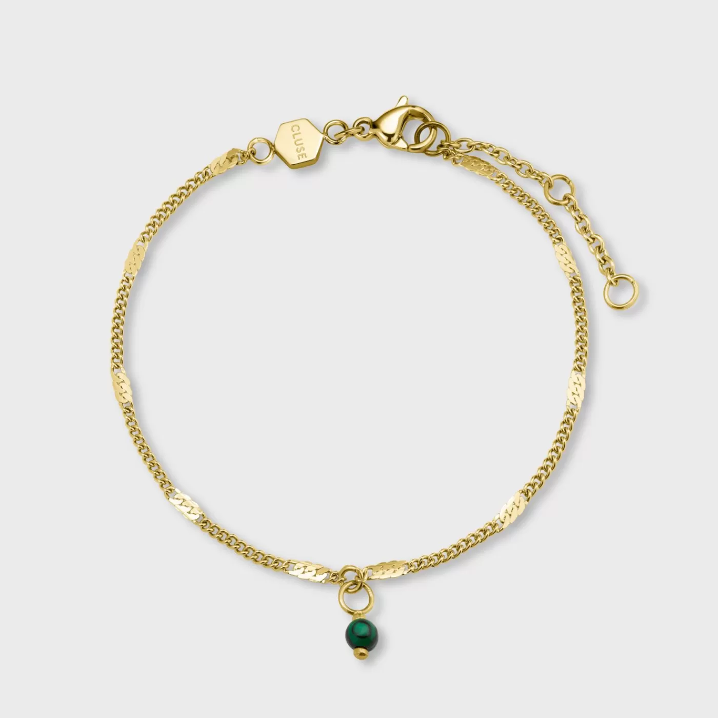 Gift Box La Tétragone Mesh and Malachite Bracelet Gold Colour>CLUSE Cheap