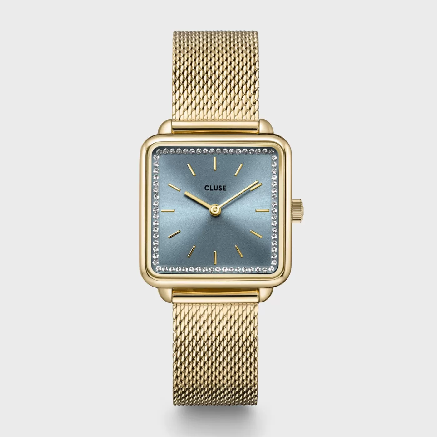Gift Box La Tétragone Mesh Watch & Chain Bracelet, Gold Colour>CLUSE Clearance