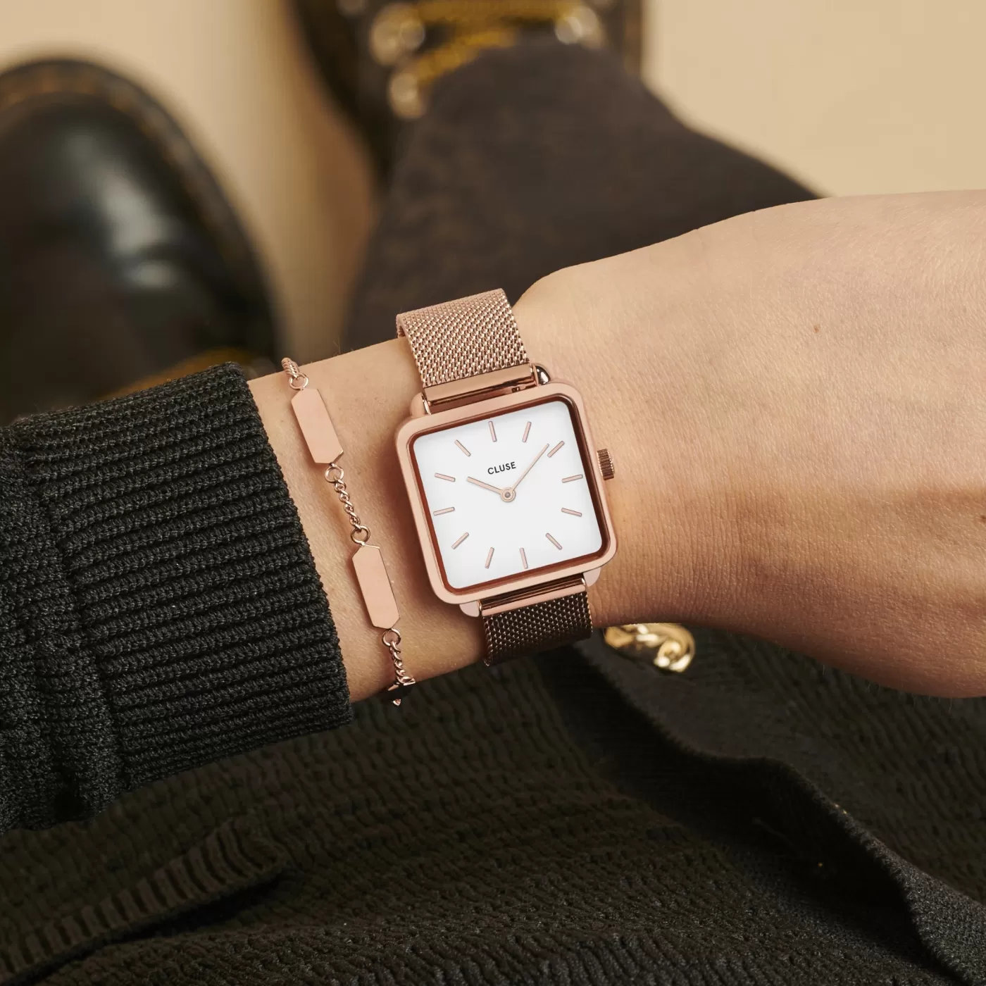 Gift Box La Tétragone Watch Hexagon Bracelet Rose Gold Colour>CLUSE Best