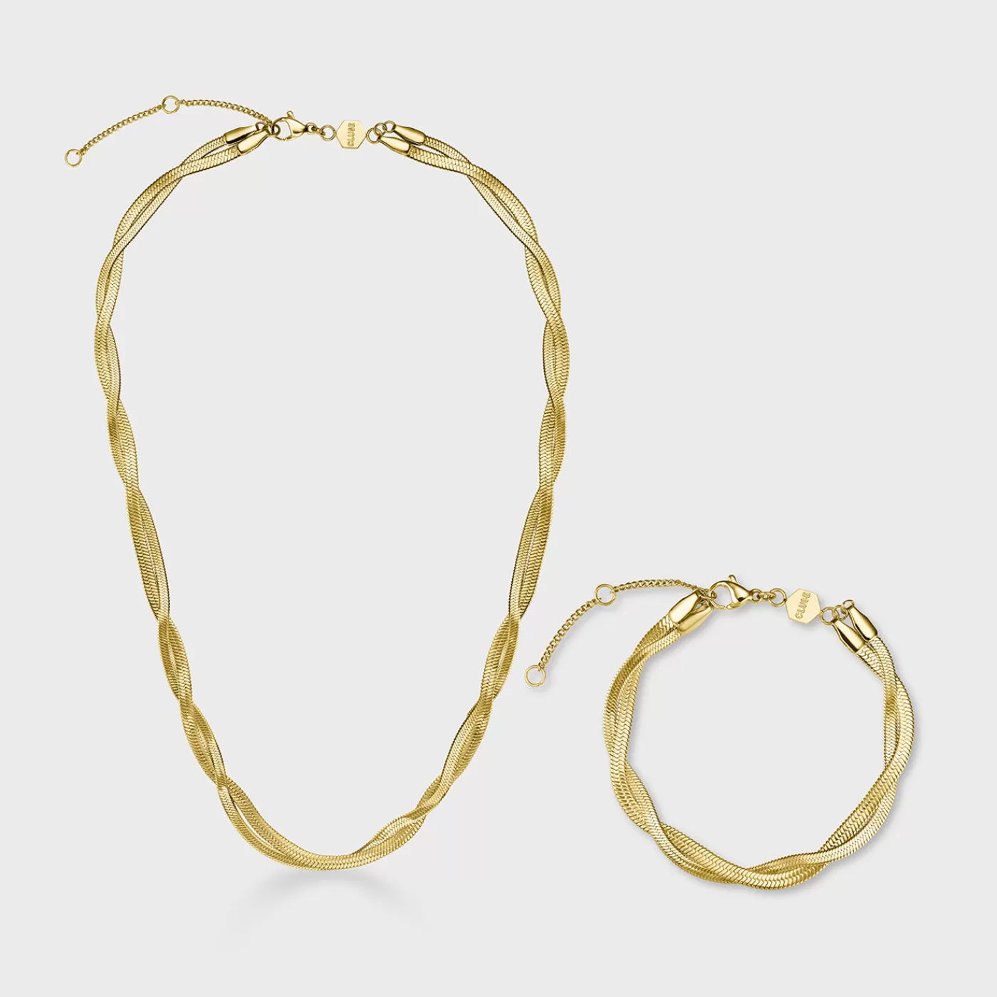 Gift Box Élevé Twisted Snake Bracelet & Necklace, Gold Colour>CLUSE Hot