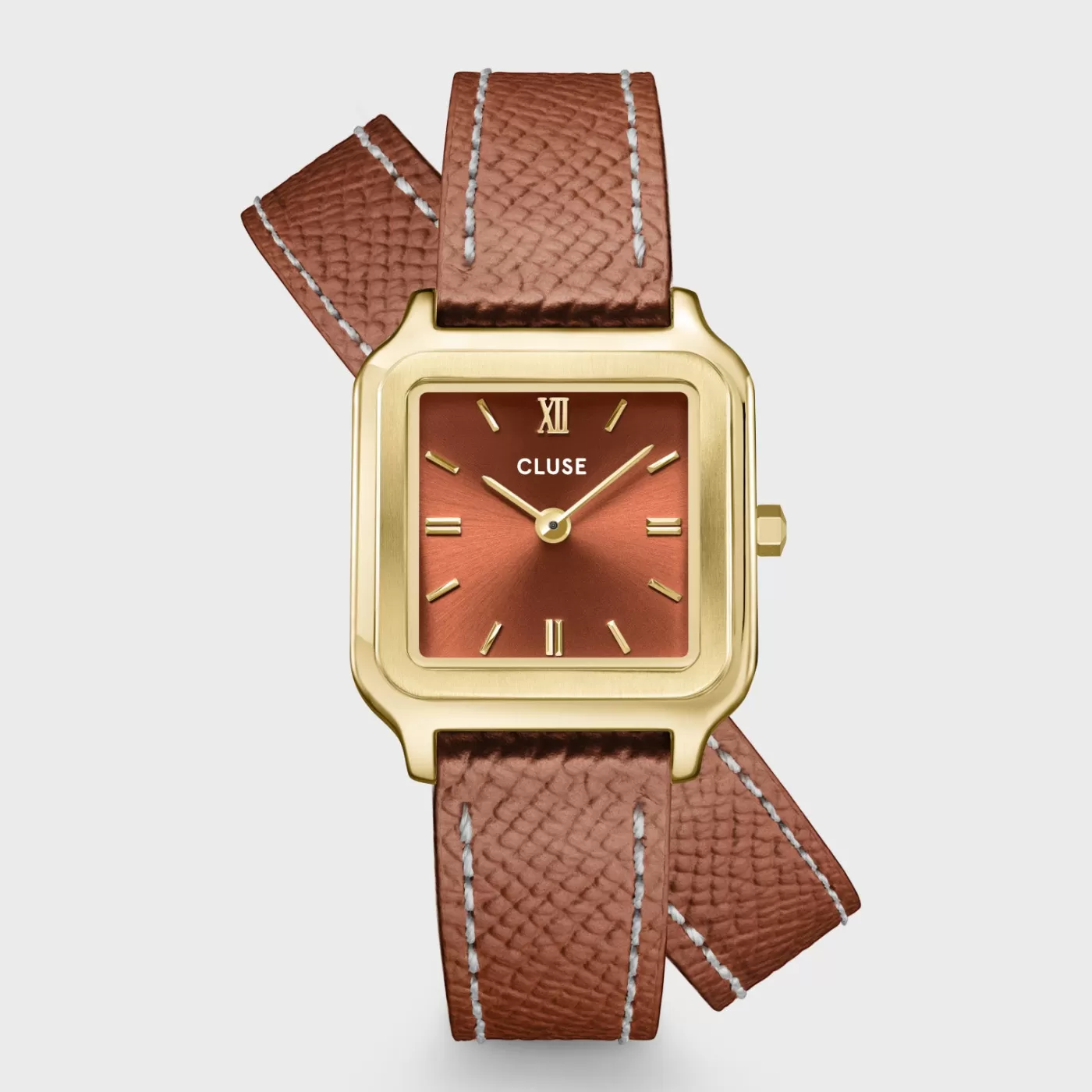 Gracieuse Petite Watch Double Leather, Nutshell, Gold Colour>CLUSE Cheap