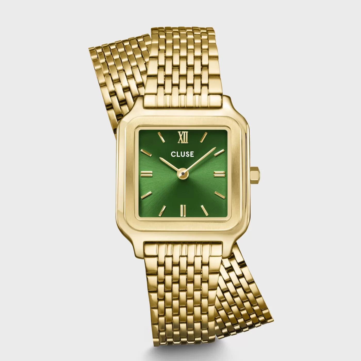 Gracieuse Petite Watch Double Steel, Forest Green, Gold Colour>CLUSE Hot