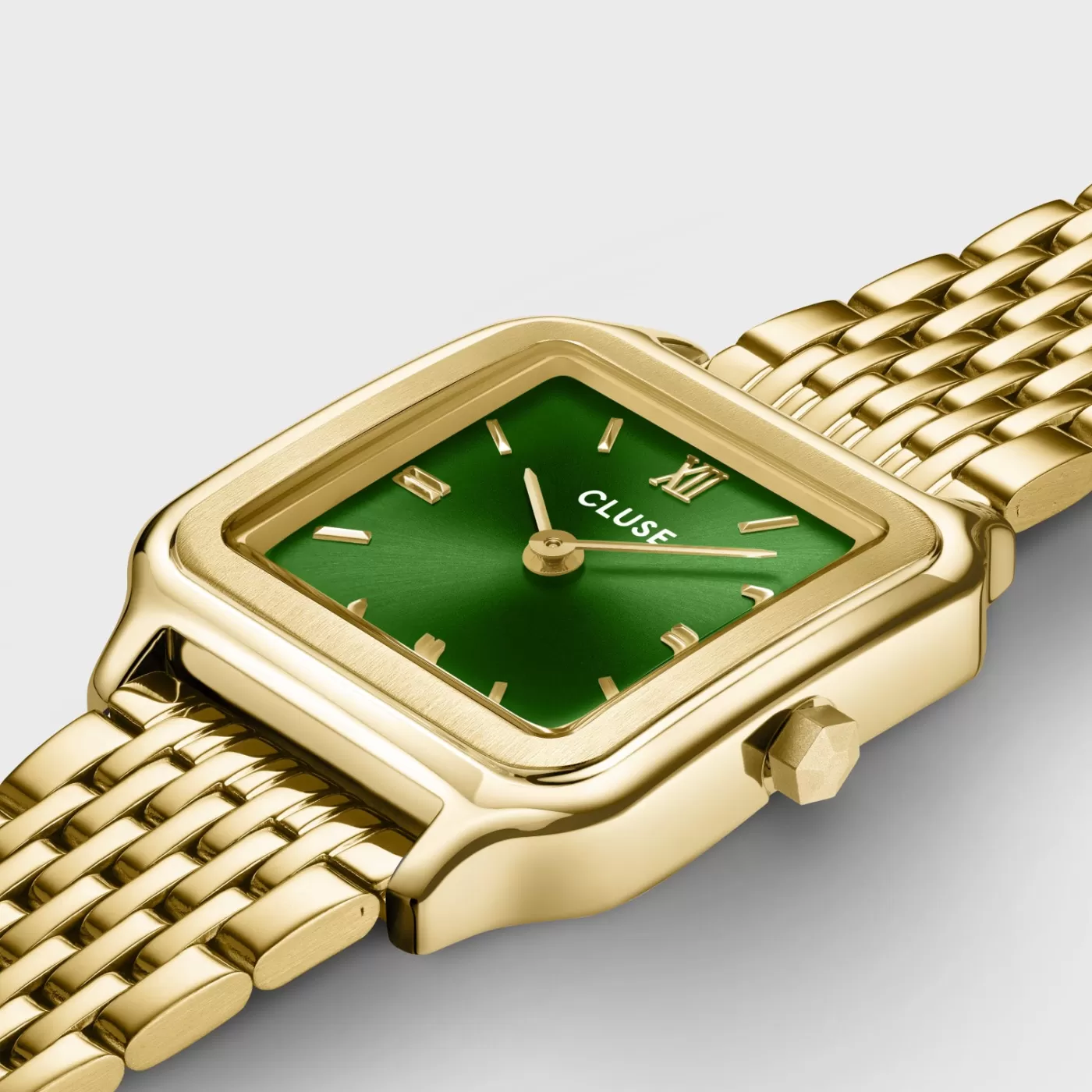 Gracieuse Petite Watch Double Steel, Forest Green, Gold Colour>CLUSE Hot