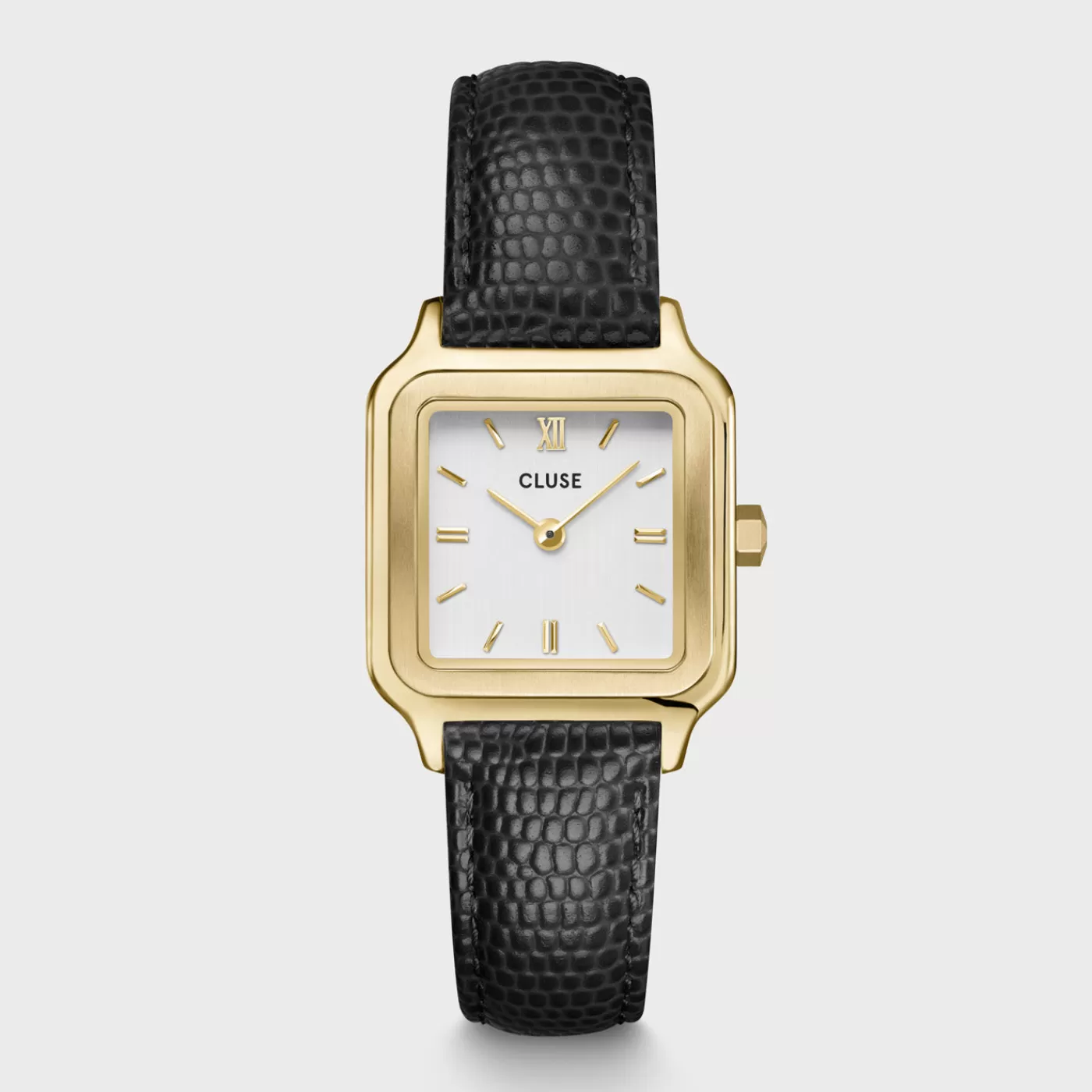 Gracieuse Petite Watch Leather, Black Lizard, Gold Colour>CLUSE Shop