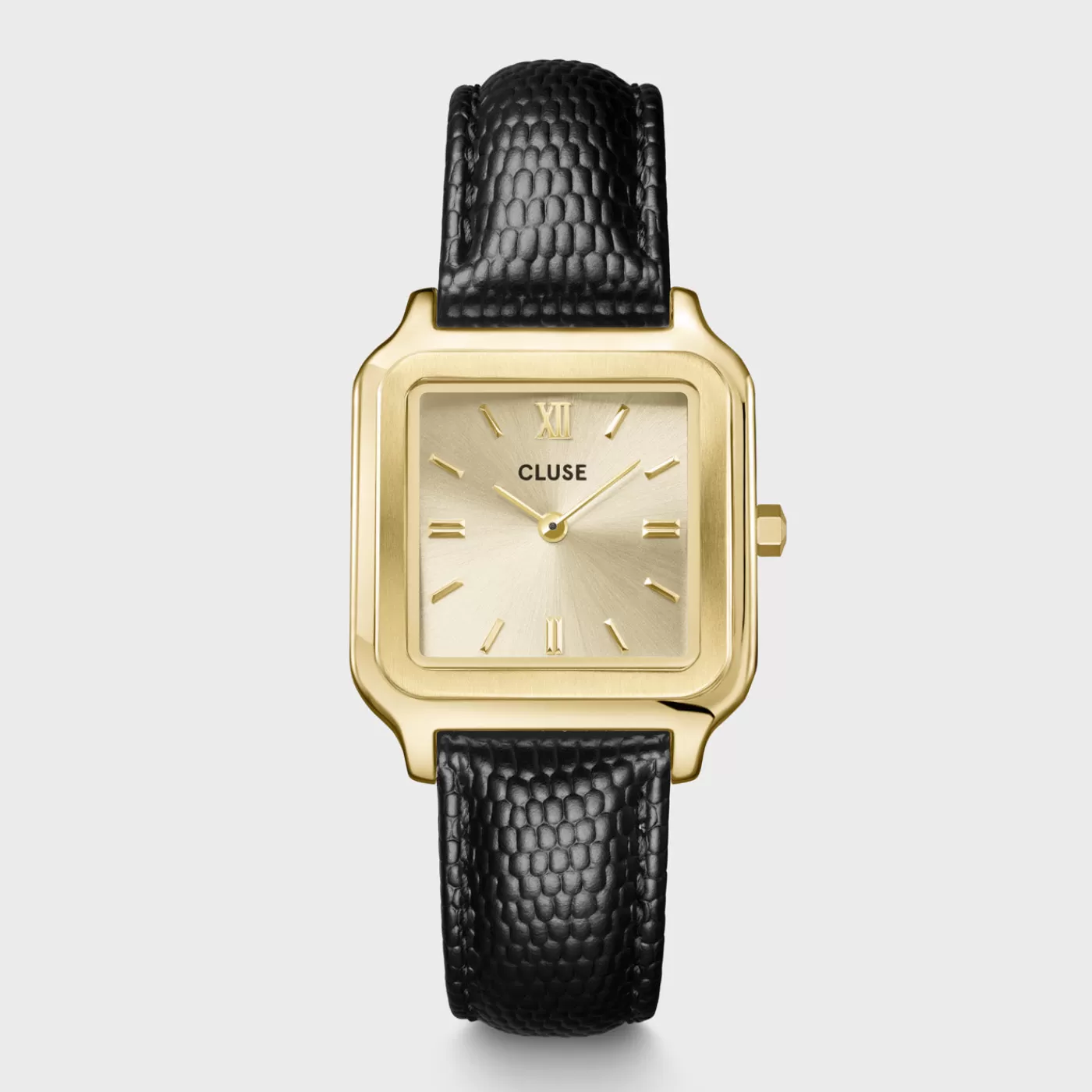 Gracieuse Watch Leather, Black Lizard, Gold Colour>CLUSE Fashion