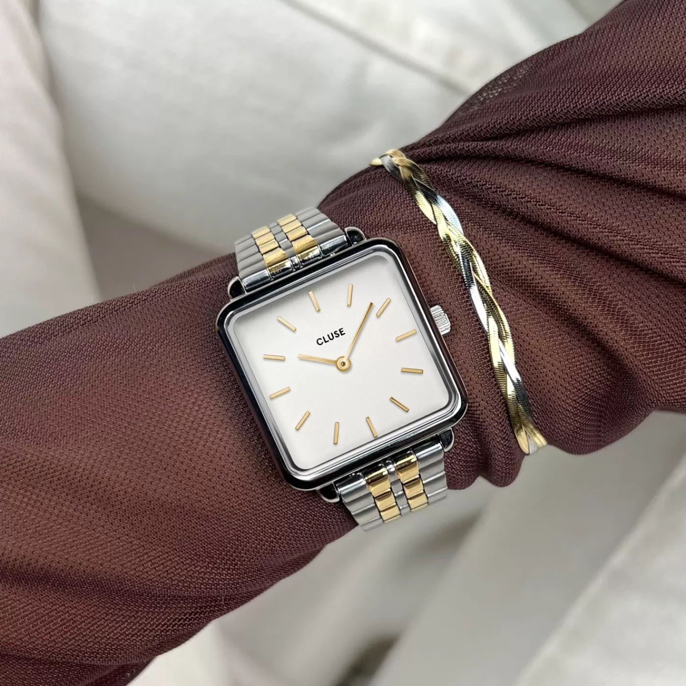 La Tétragone Watch Steel Coconut Milk, Bicolor>CLUSE Sale