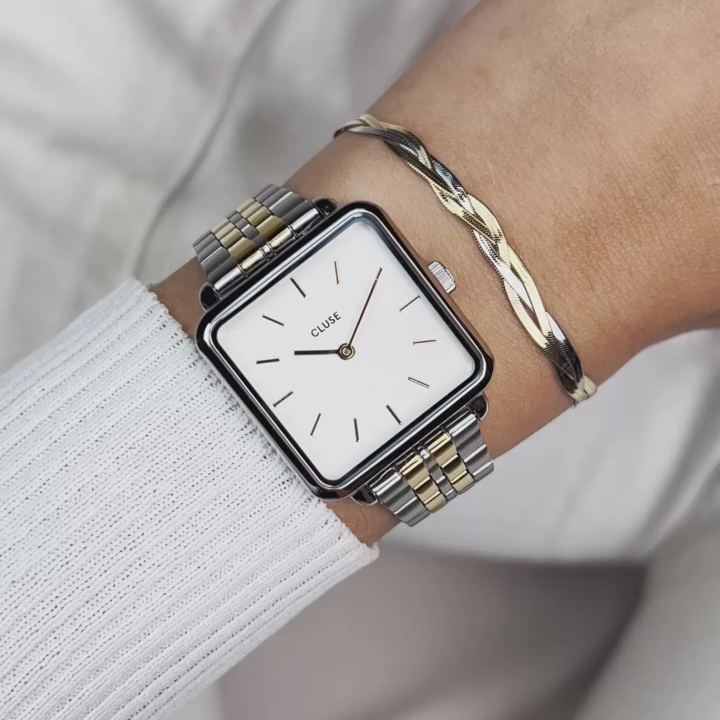 La Tétragone Watch Steel Coconut Milk, Bicolor>CLUSE Sale