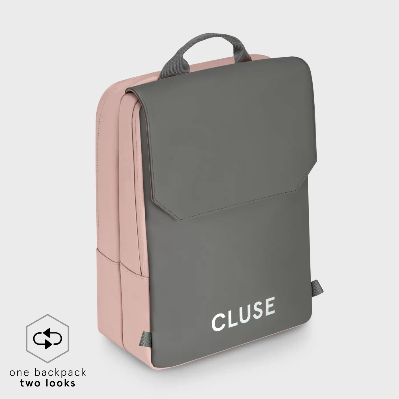 Le Réversible Backpack, Rose Dark Grey, Silver Colour>CLUSE Discount