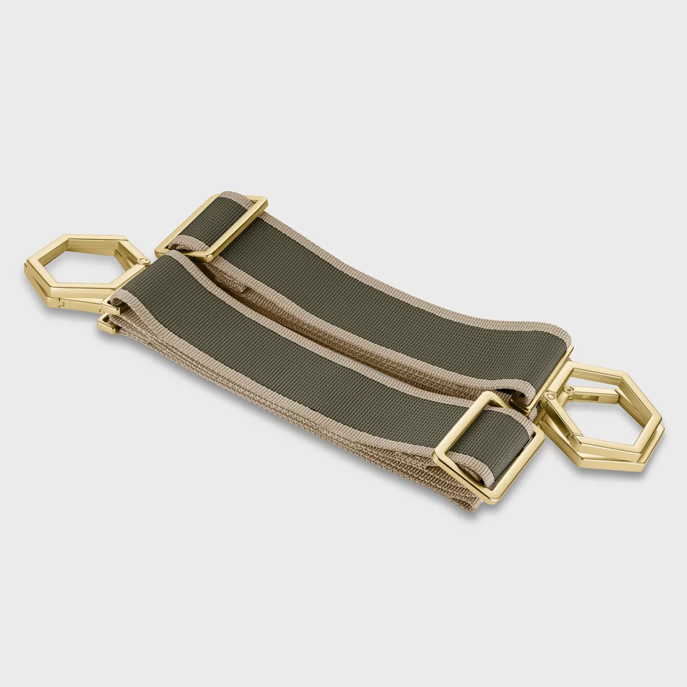 Le Réversible Straps, Striped Green Beige, Gold Colour>CLUSE Cheap