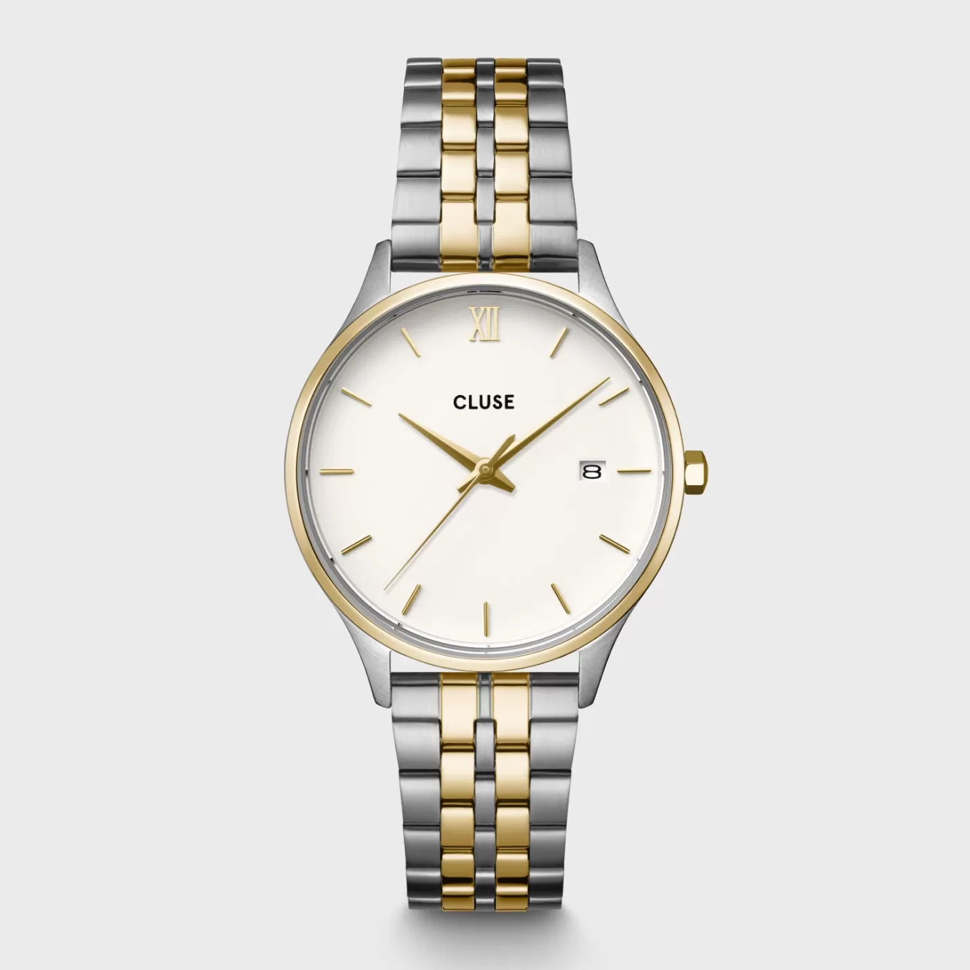 Minuit Date Watch Steel, Coconut Milk, Bicolor>CLUSE Discount