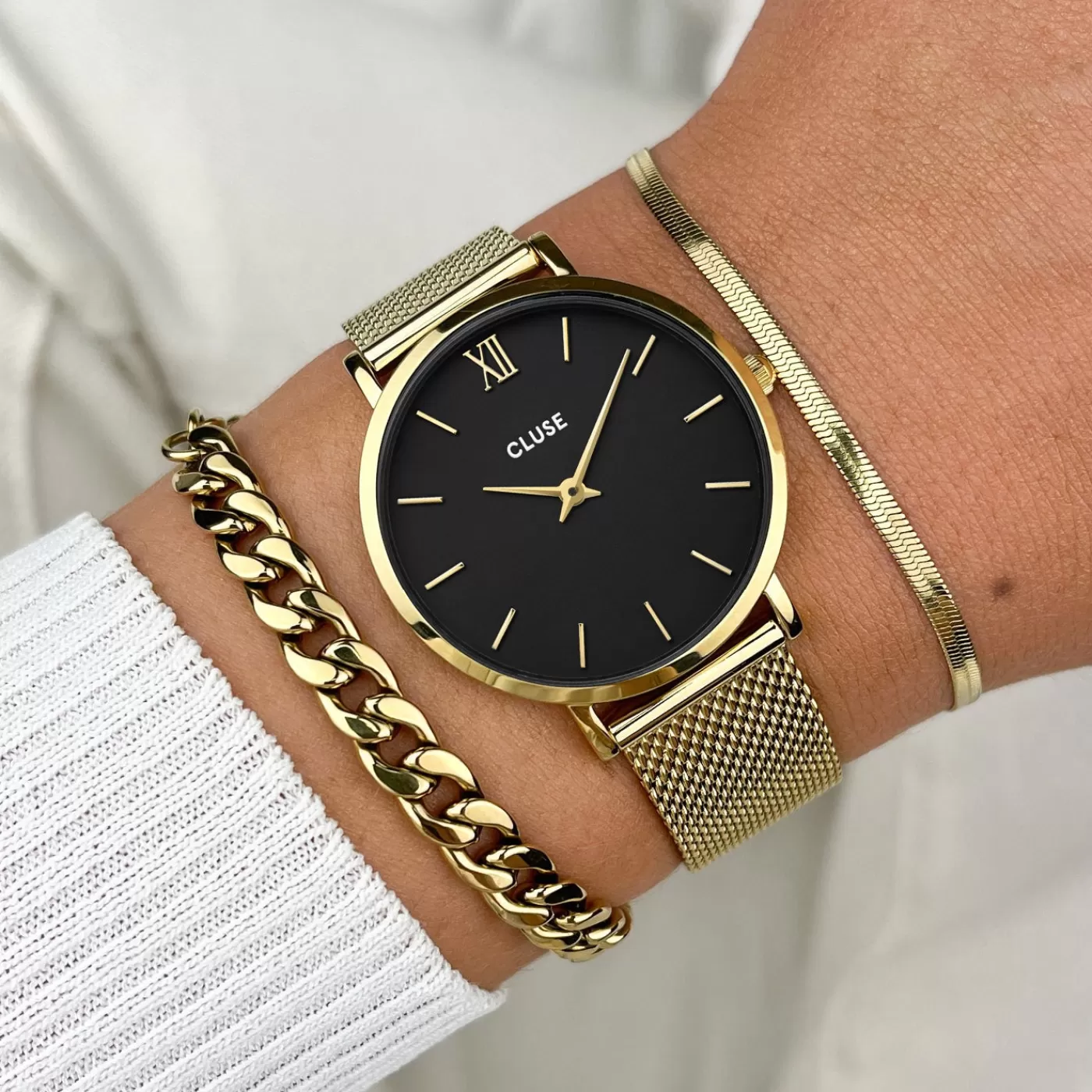 Minuit Mesh Gold/Black>CLUSE Flash Sale