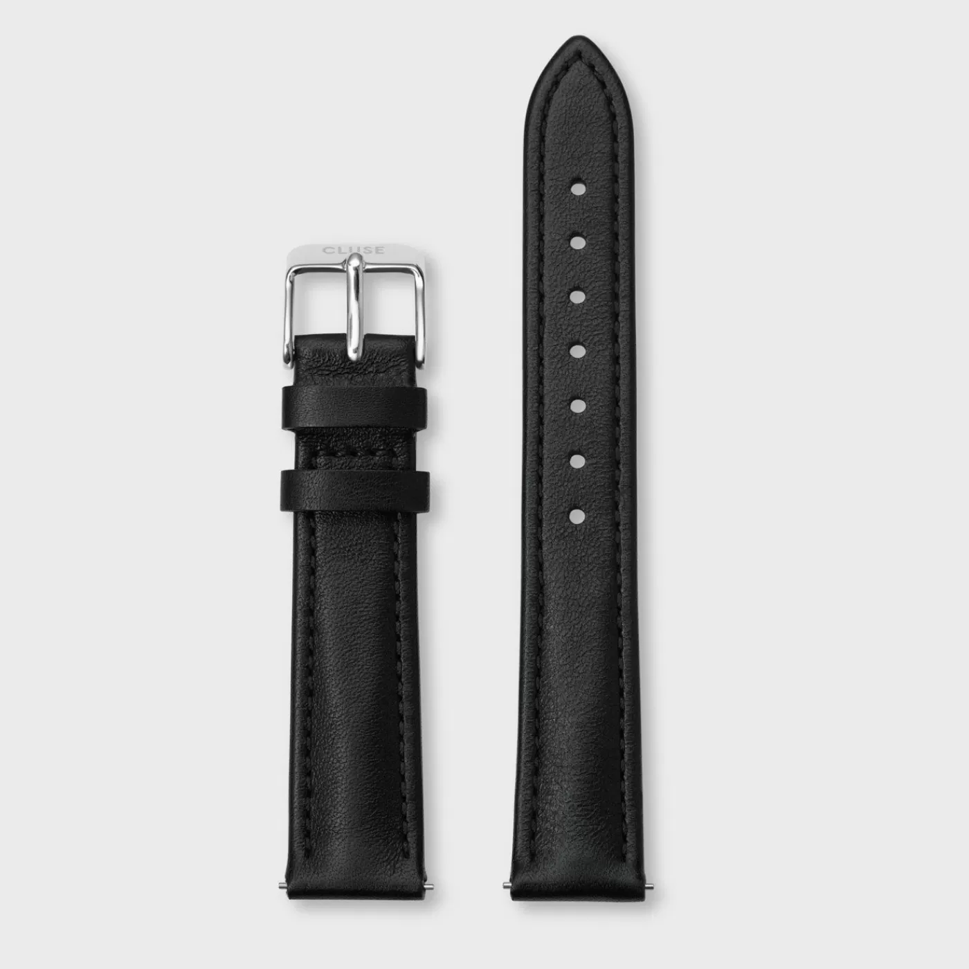 Strap 16 mm Leather Black, Silver Colour>CLUSE Cheap