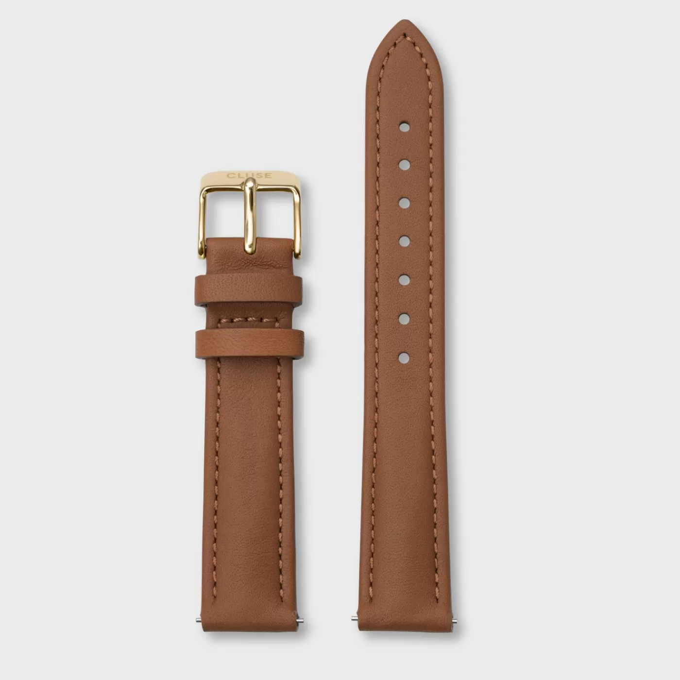 Strap 16 mm Leather Caramel, Gold Colour>CLUSE Shop