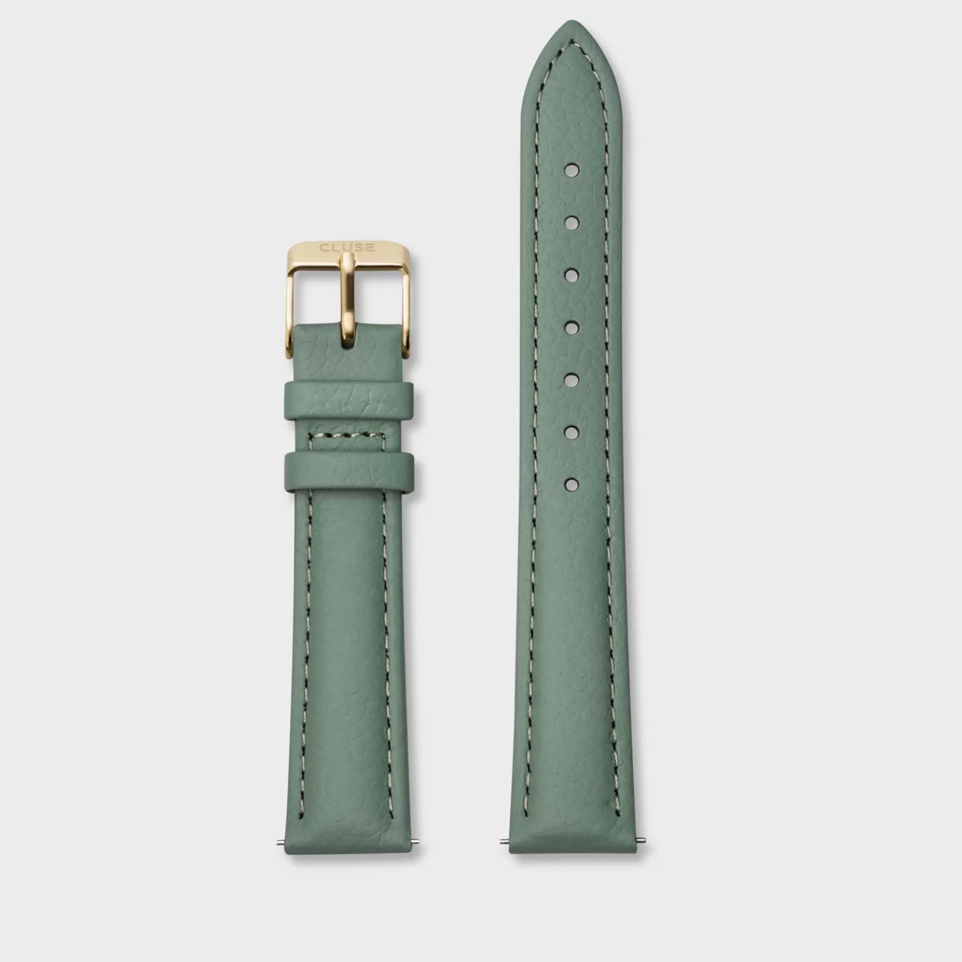 Strap 16 mm Leather Green, Gold Colour>CLUSE Store