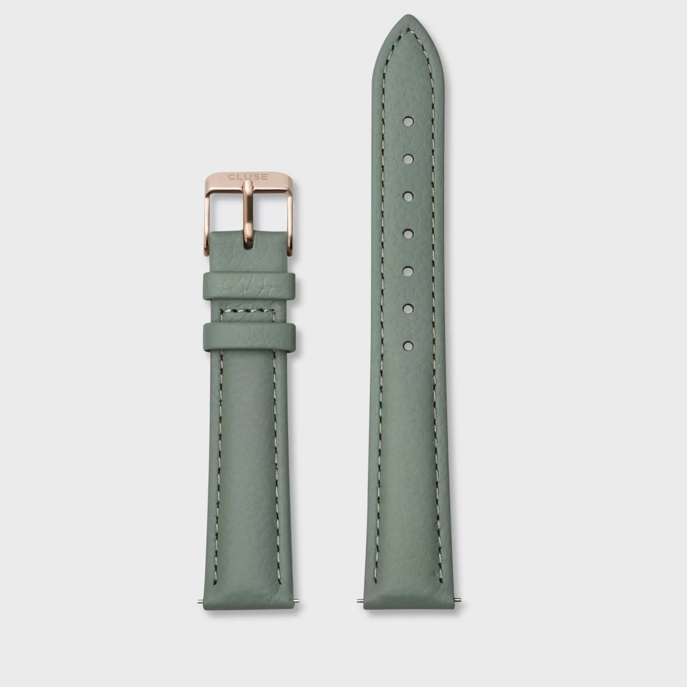 Strap 16 mm Leather Green, Rose Gold Colour>CLUSE Outlet