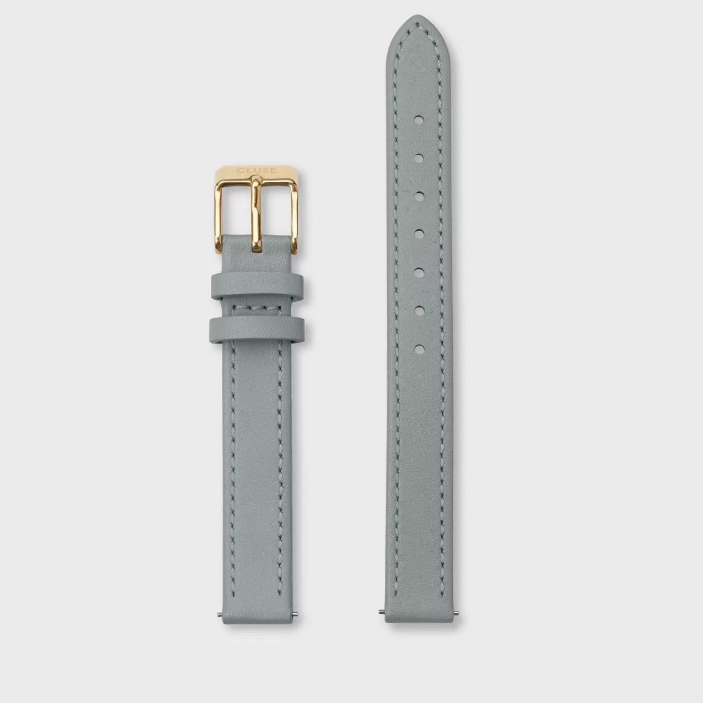 Strap 12 mm Leather Grey, Gold Colour>CLUSE Best Sale