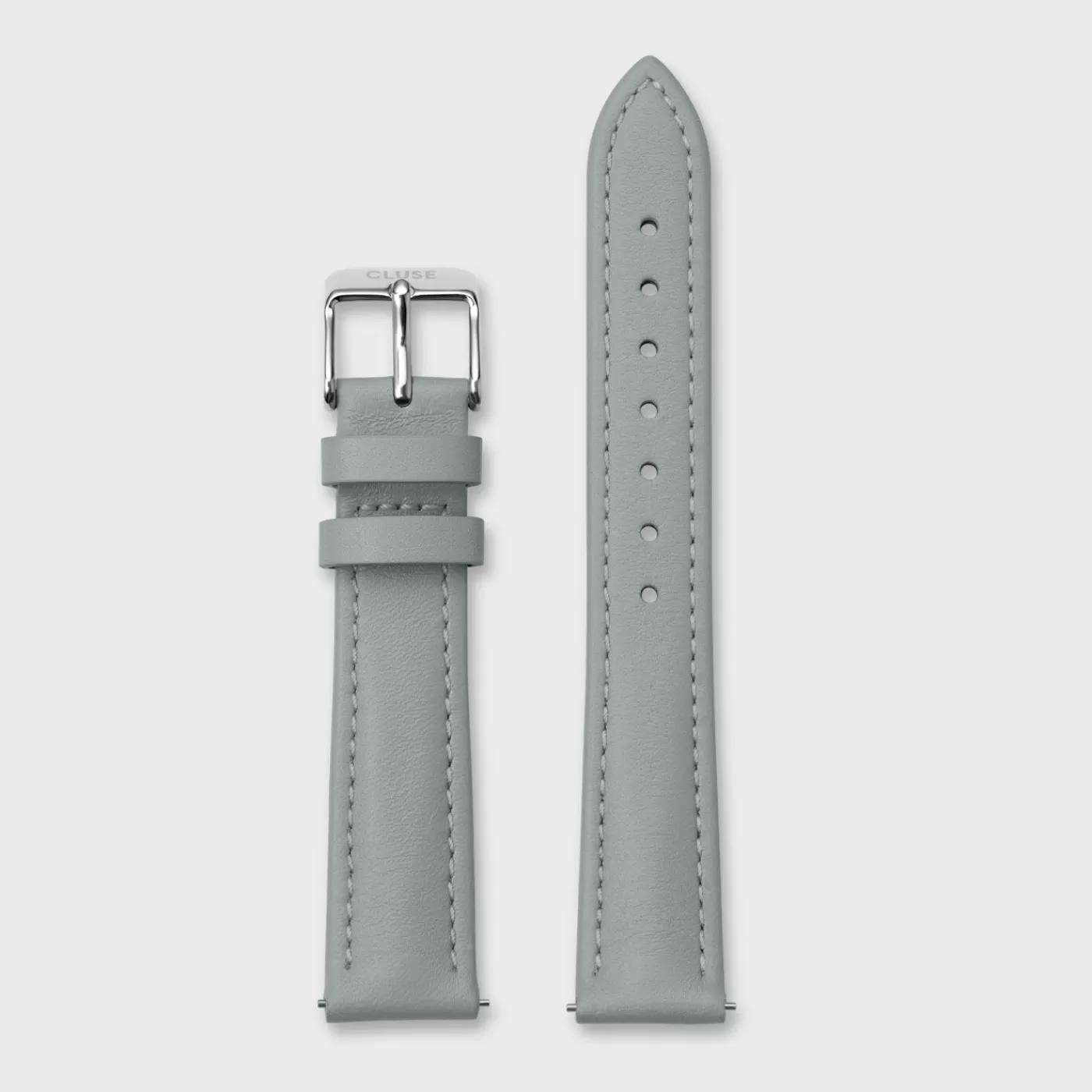 Strap 16 mm Leather Grey, Silver Colour>CLUSE Clearance