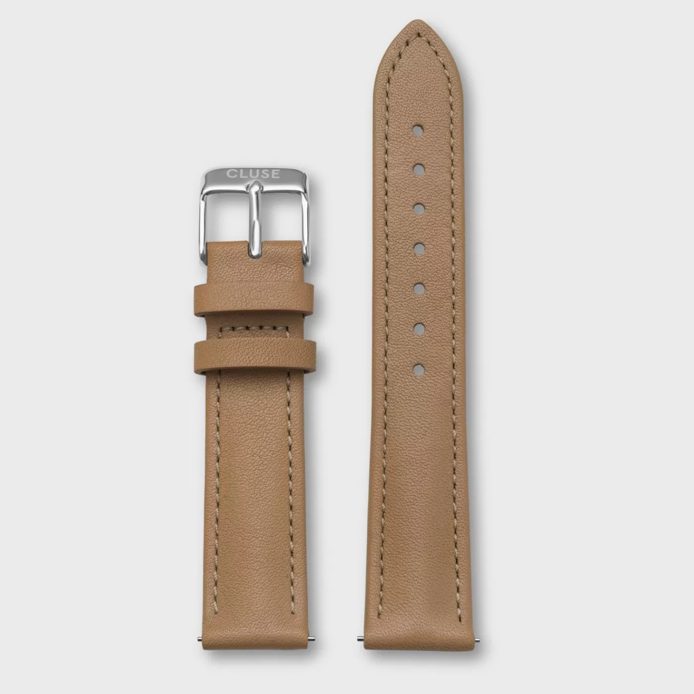 Strap 18 mm Leather Hazelnut, Silver Colour>CLUSE Outlet